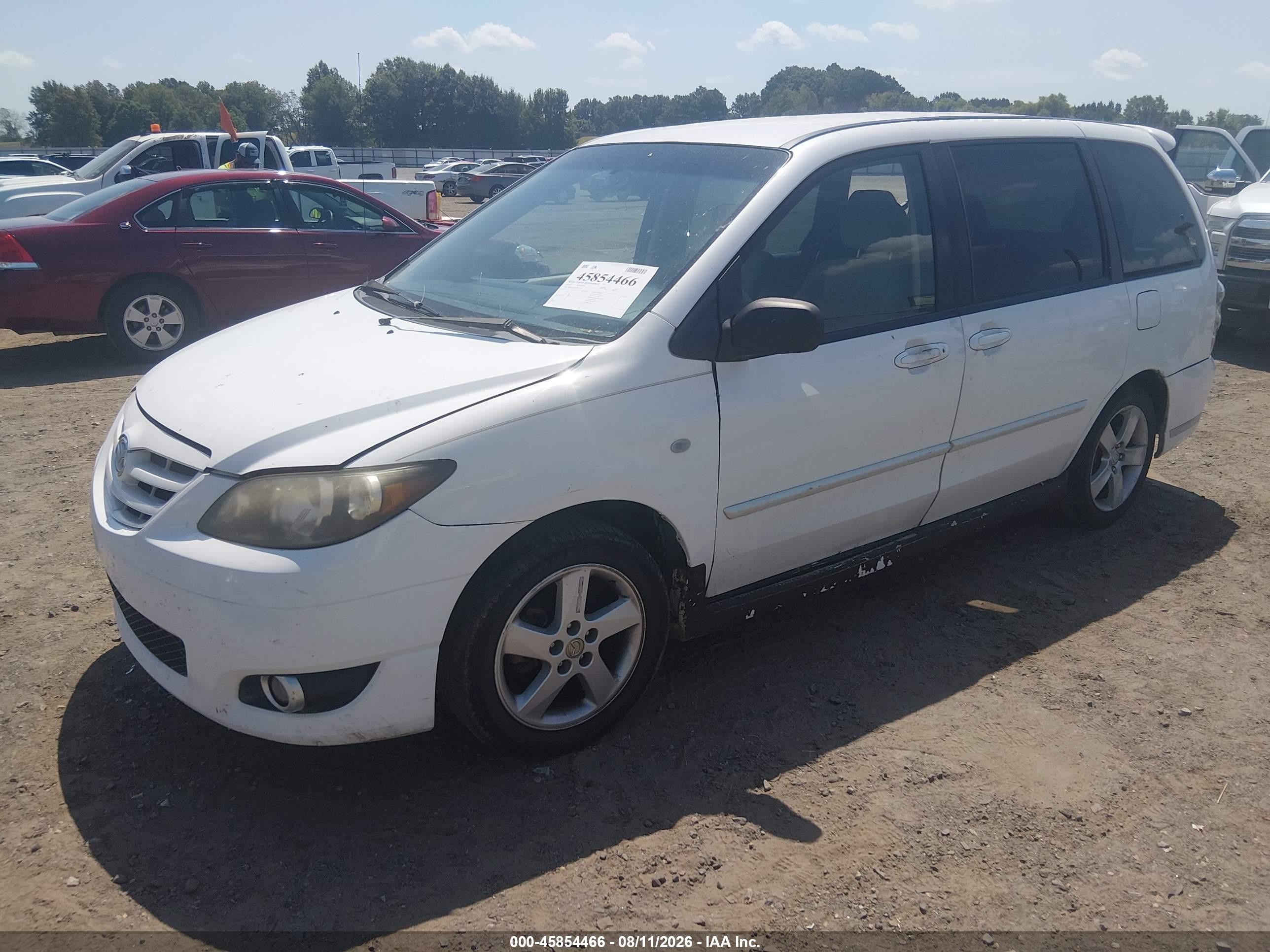 2004 Mazda Mpv Lx White vin: JM3LW28J540500981