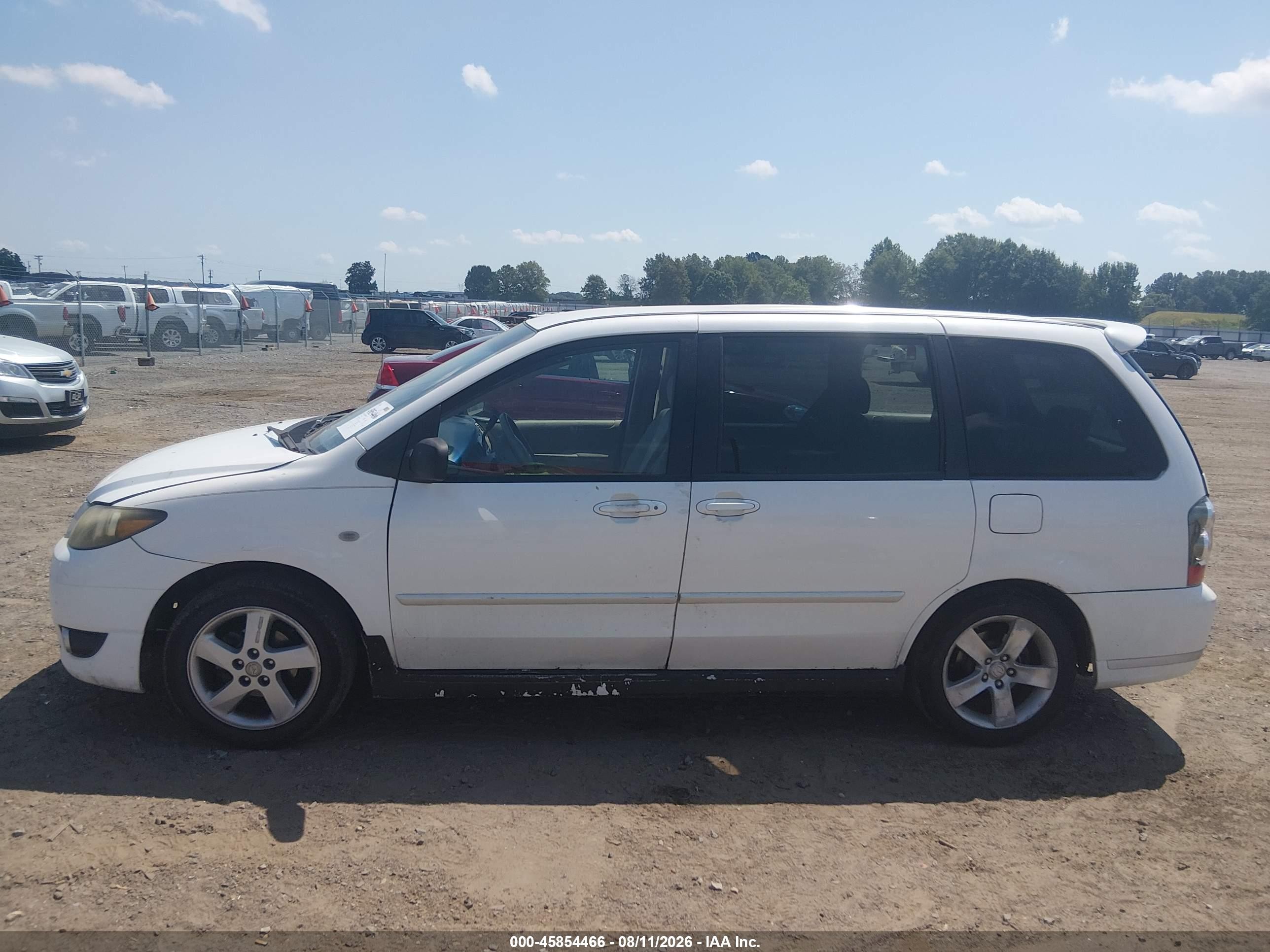 2004 Mazda Mpv Lx White vin: JM3LW28J540500981