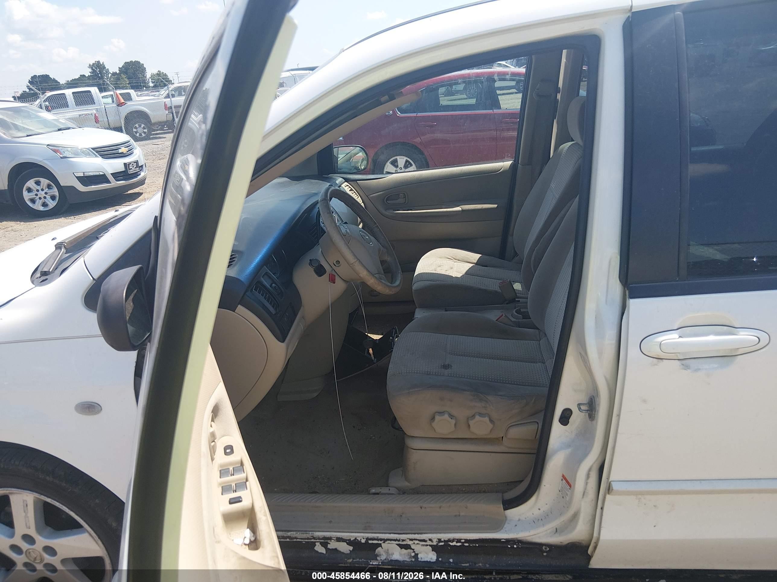 2004 Mazda Mpv Lx White vin: JM3LW28J540500981