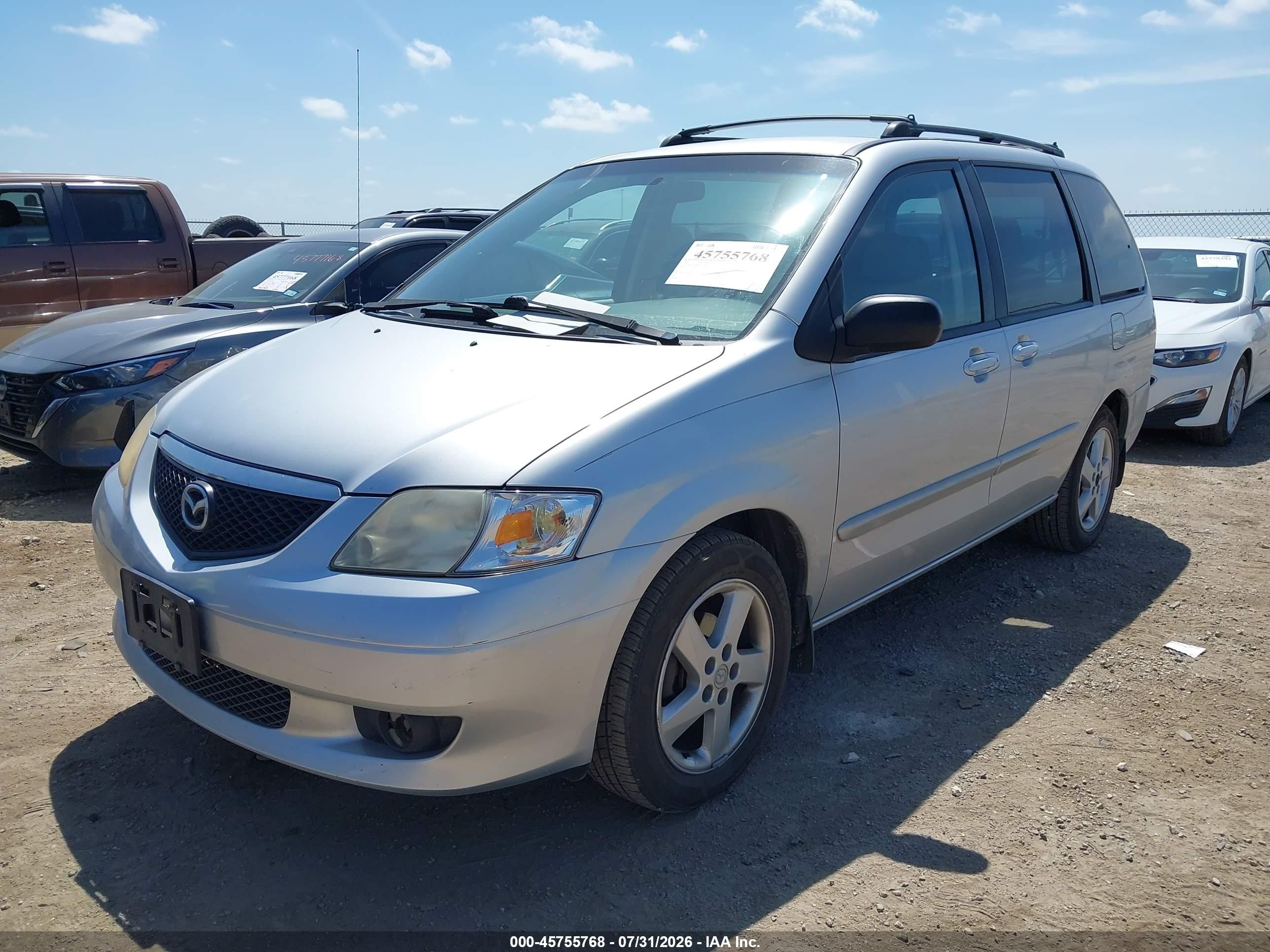 2002 Mazda Mpv Es/lx Silver vin: JM3LW28J820311108