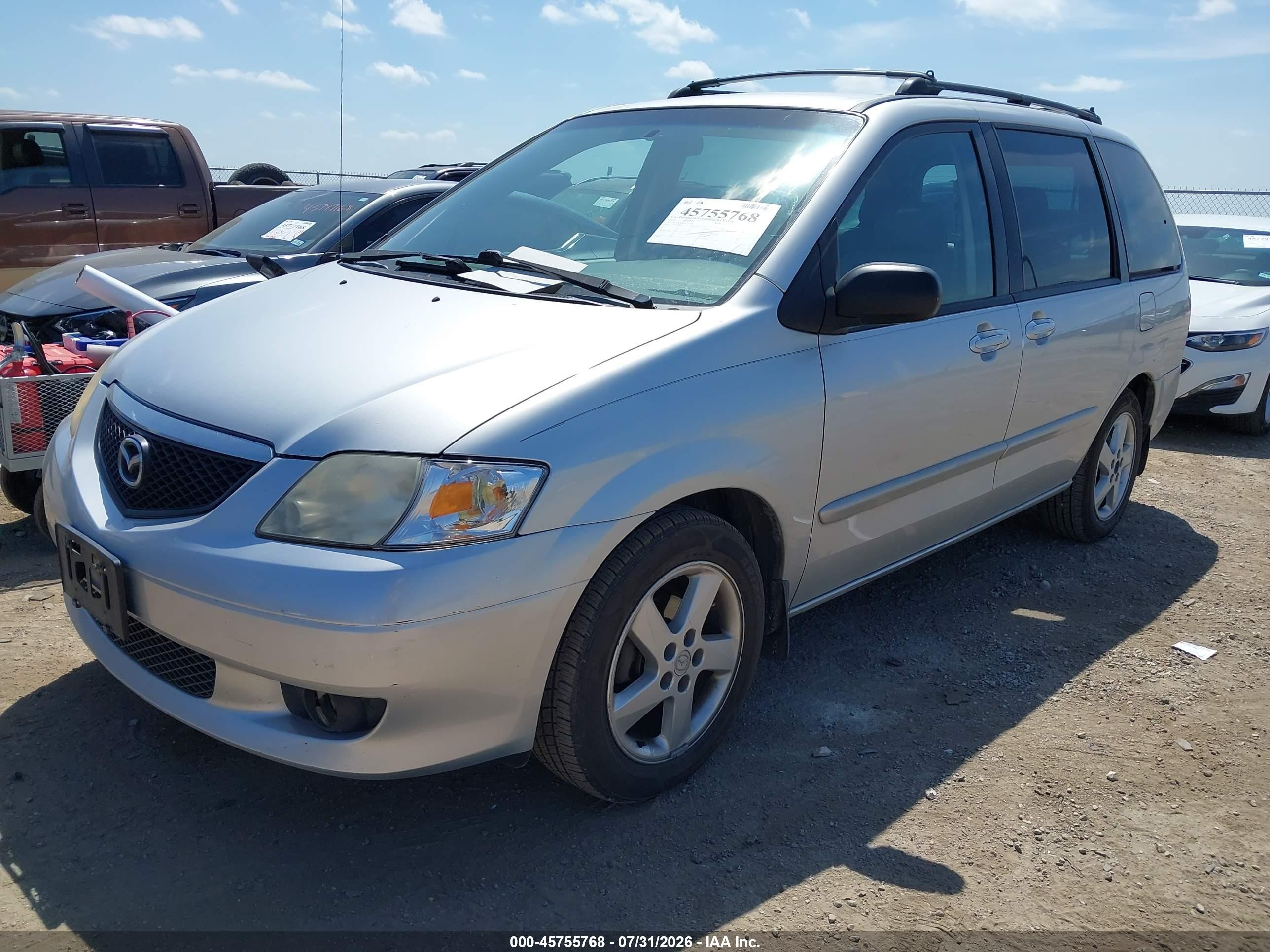 2002 Mazda Mpv Es/lx Silver vin: JM3LW28J820311108
