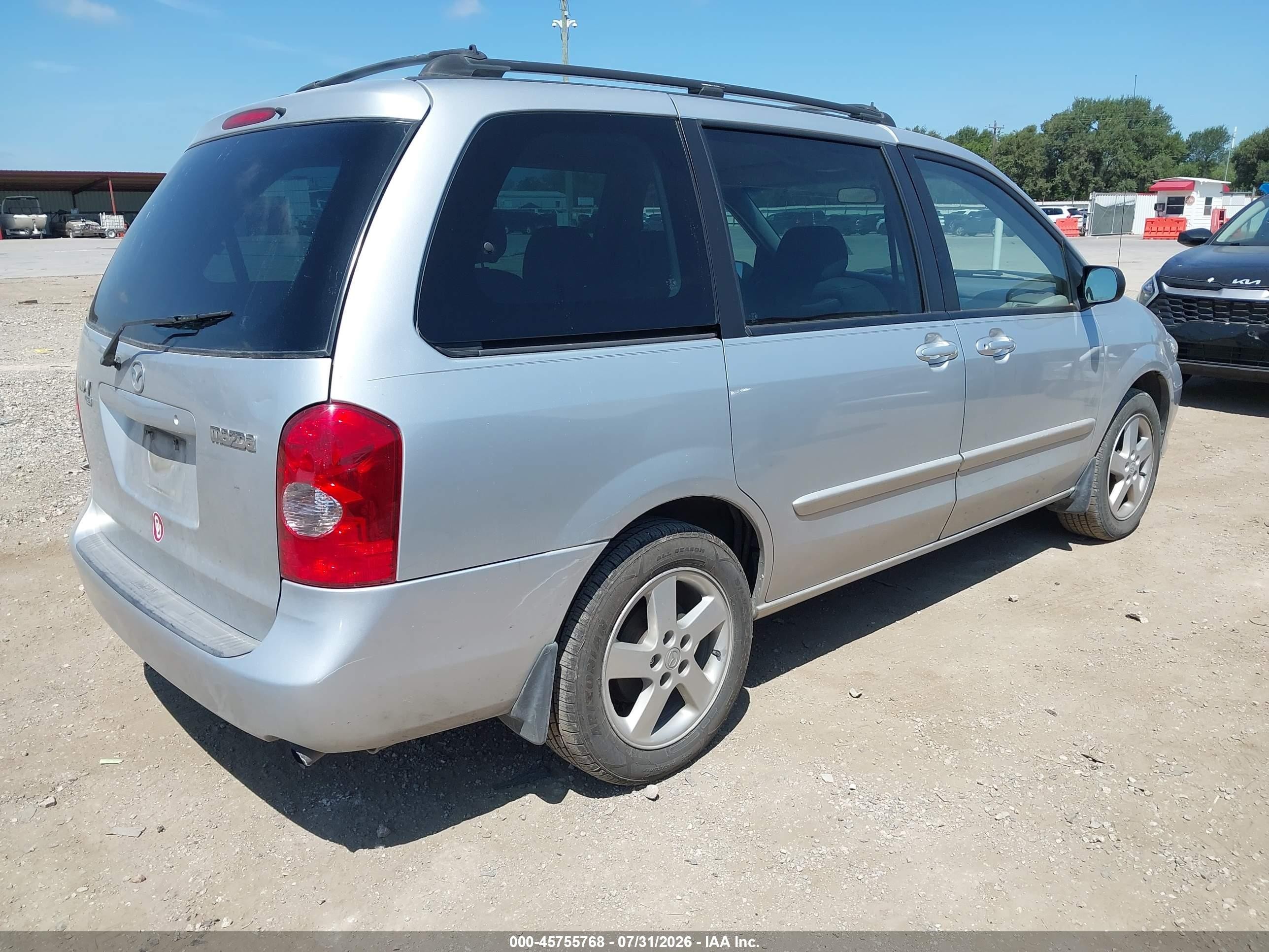 2002 Mazda Mpv Es/lx Silver vin: JM3LW28J820311108