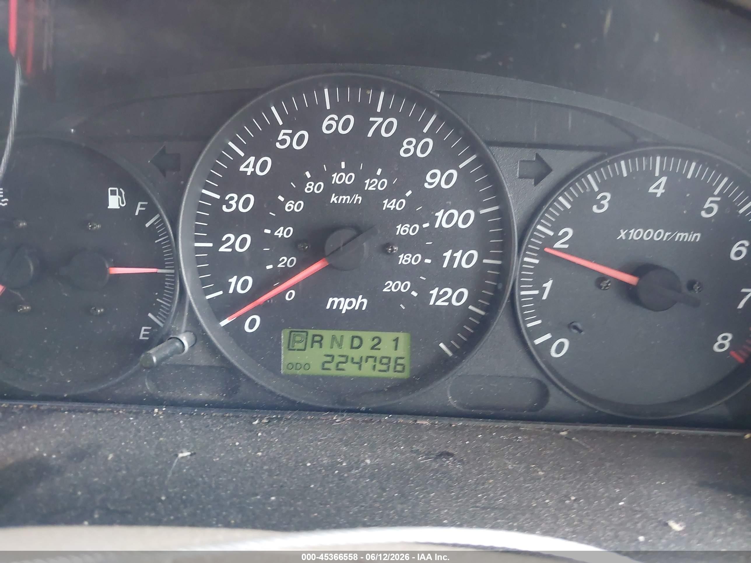 2001 Mazda Mpv Dx/es/lx Brown vin: JM3LW28Y010196645