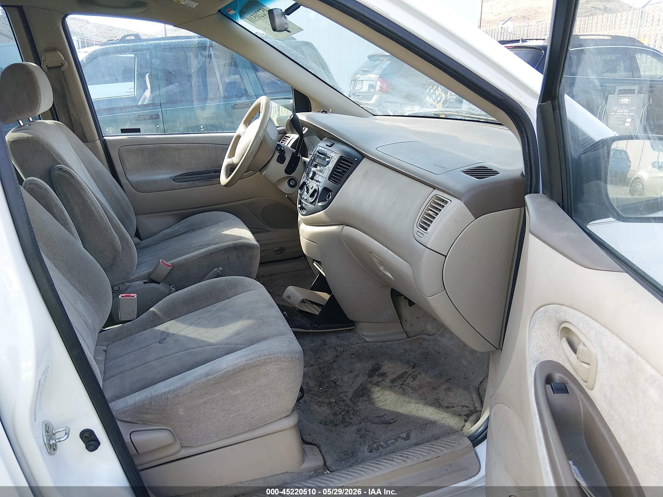 2001 Mazda Mpv Dx/es/lx White vin: JM3LW28Y210185484