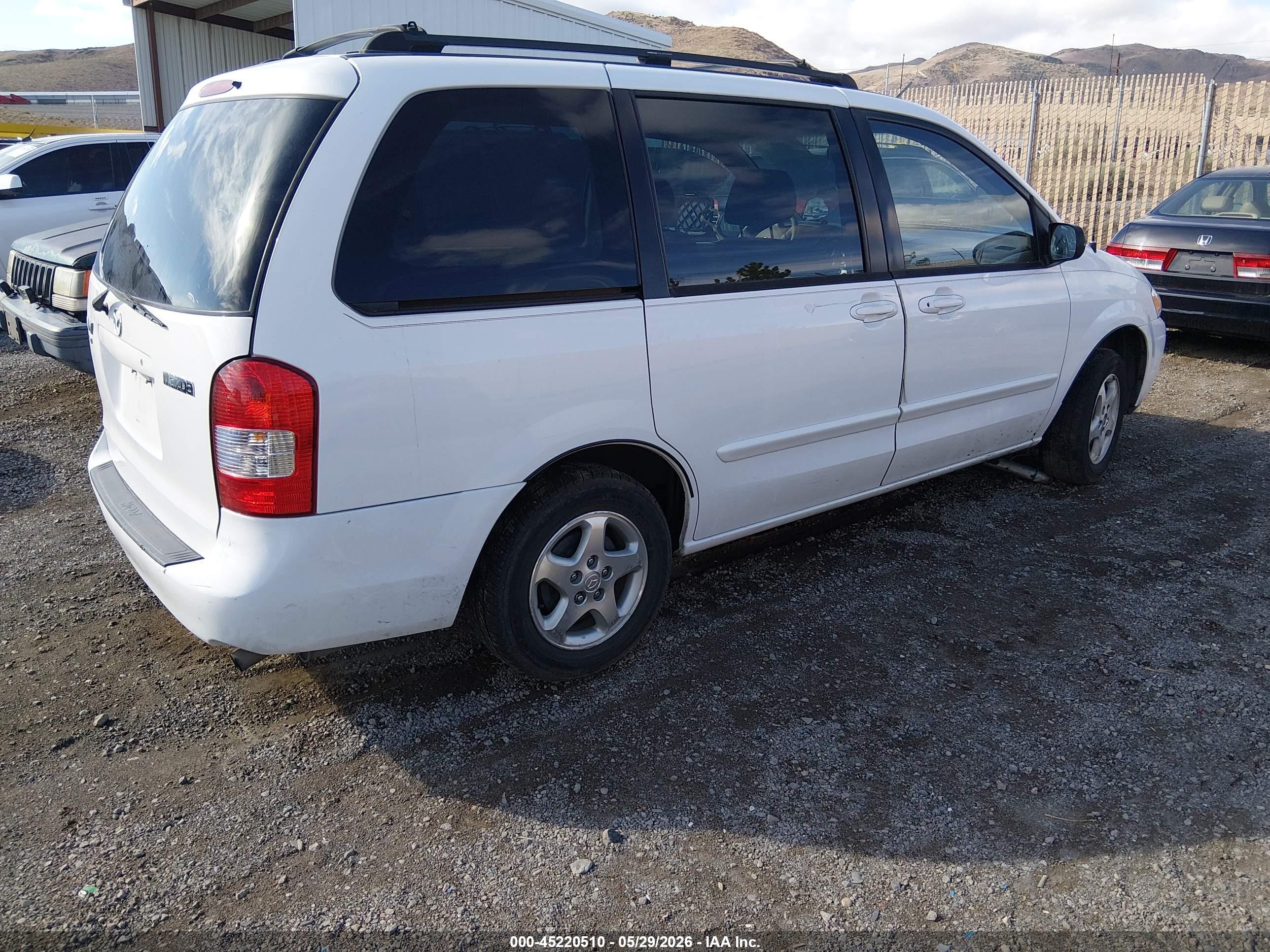 2001 Mazda Mpv Dx/es/lx White vin: JM3LW28Y210185484