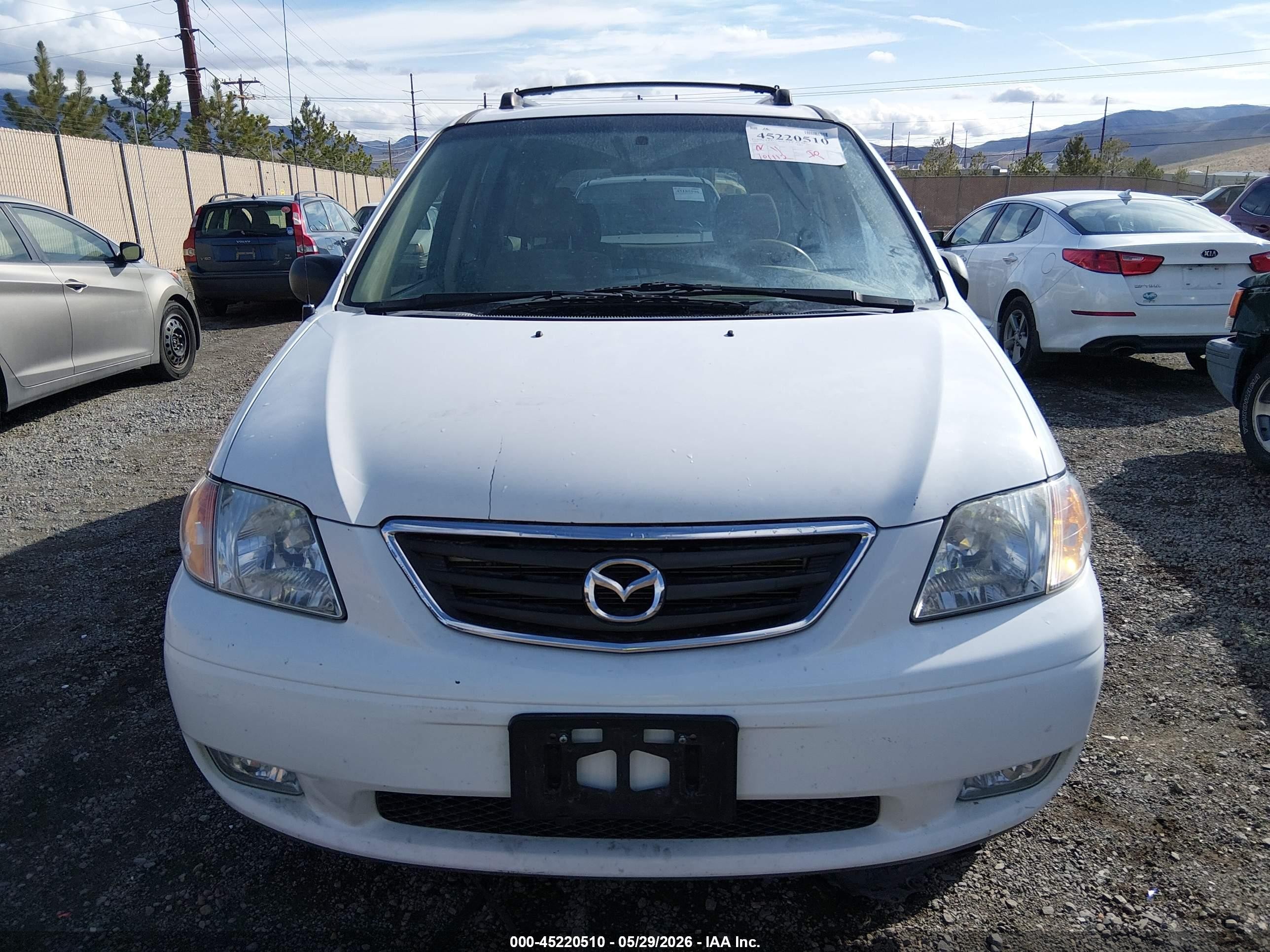 2001 Mazda Mpv Dx/es/lx White vin: JM3LW28Y210185484