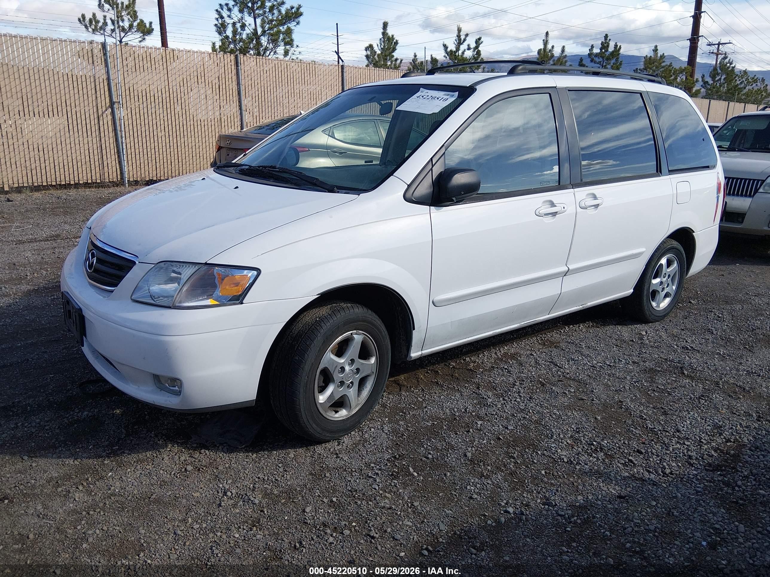 2001 Mazda Mpv Dx/es/lx White vin: JM3LW28Y210185484