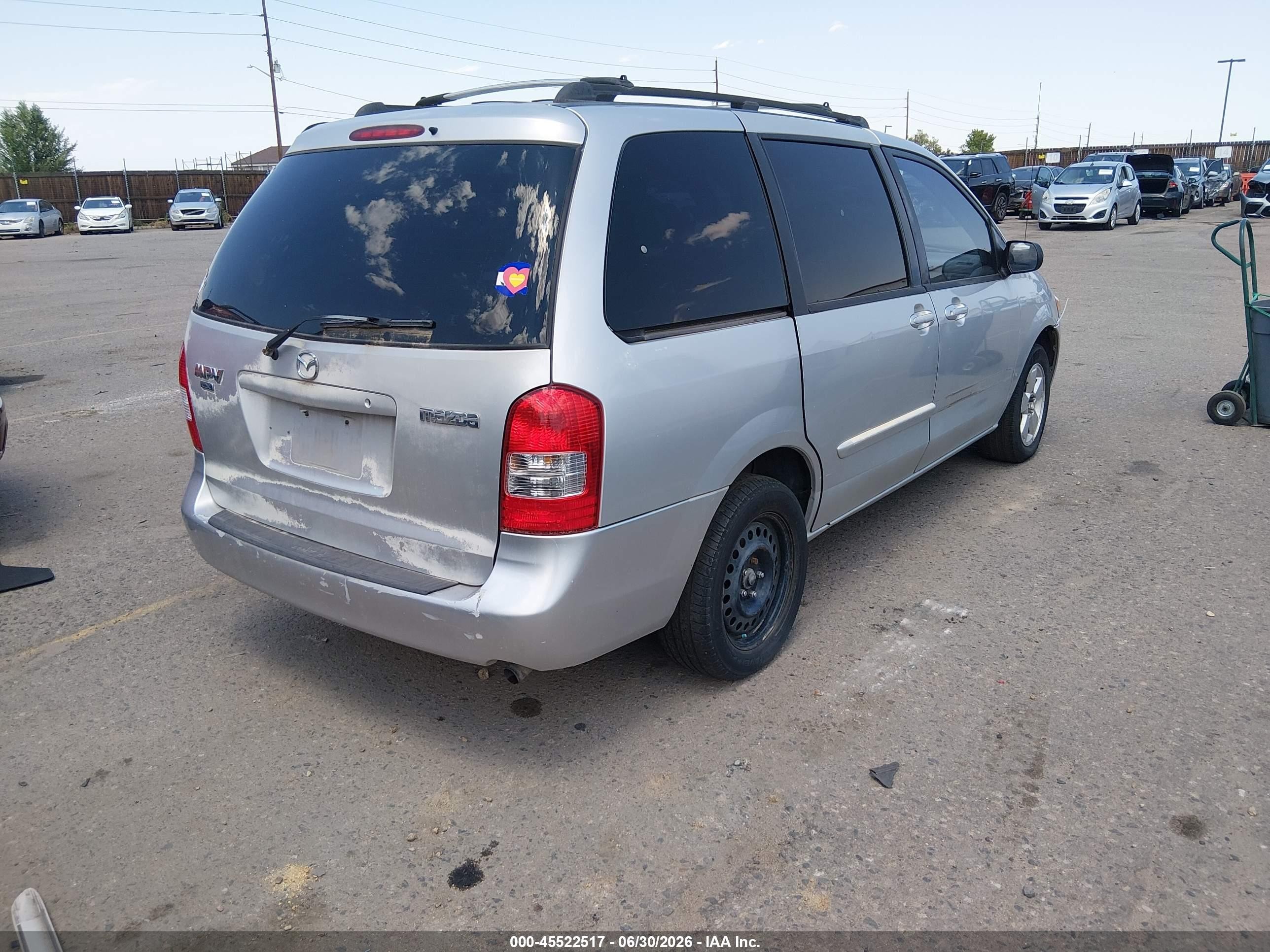 2001 Mazda Mpv Dx/es/lx Silver vin: JM3LW28Y610178814
