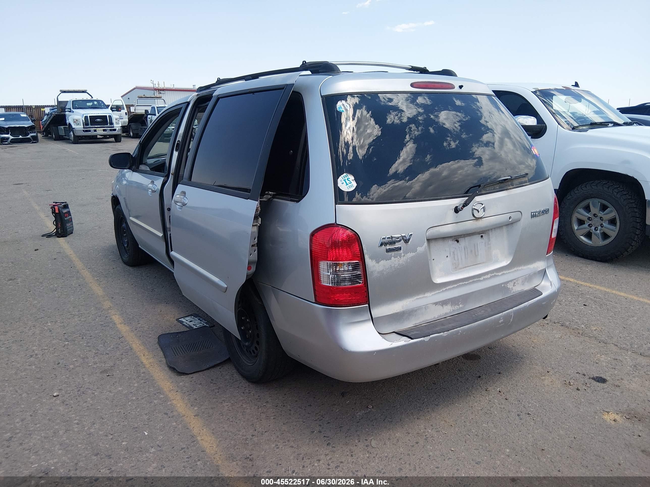 2001 Mazda Mpv Dx/es/lx Silver vin: JM3LW28Y610178814