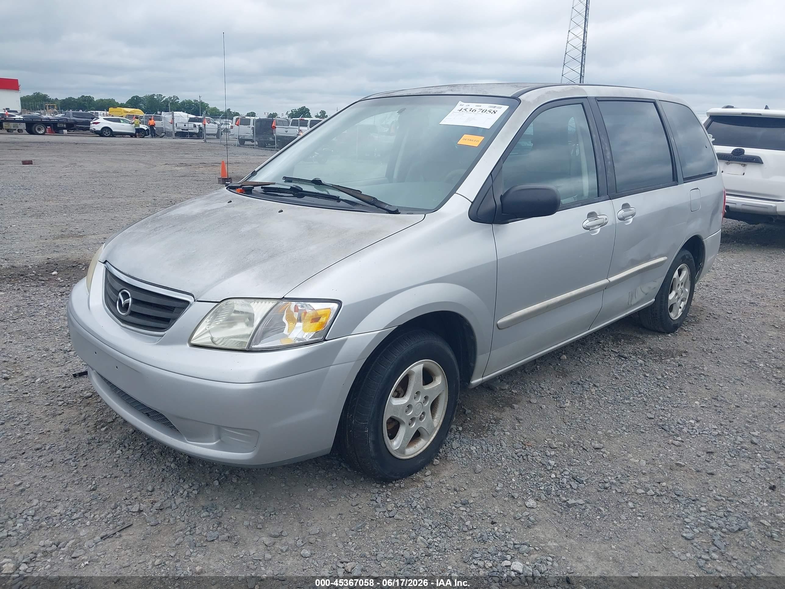 2001 Mazda Mpv Dx/es/lx Silver vin: JM3LW28Y610184015