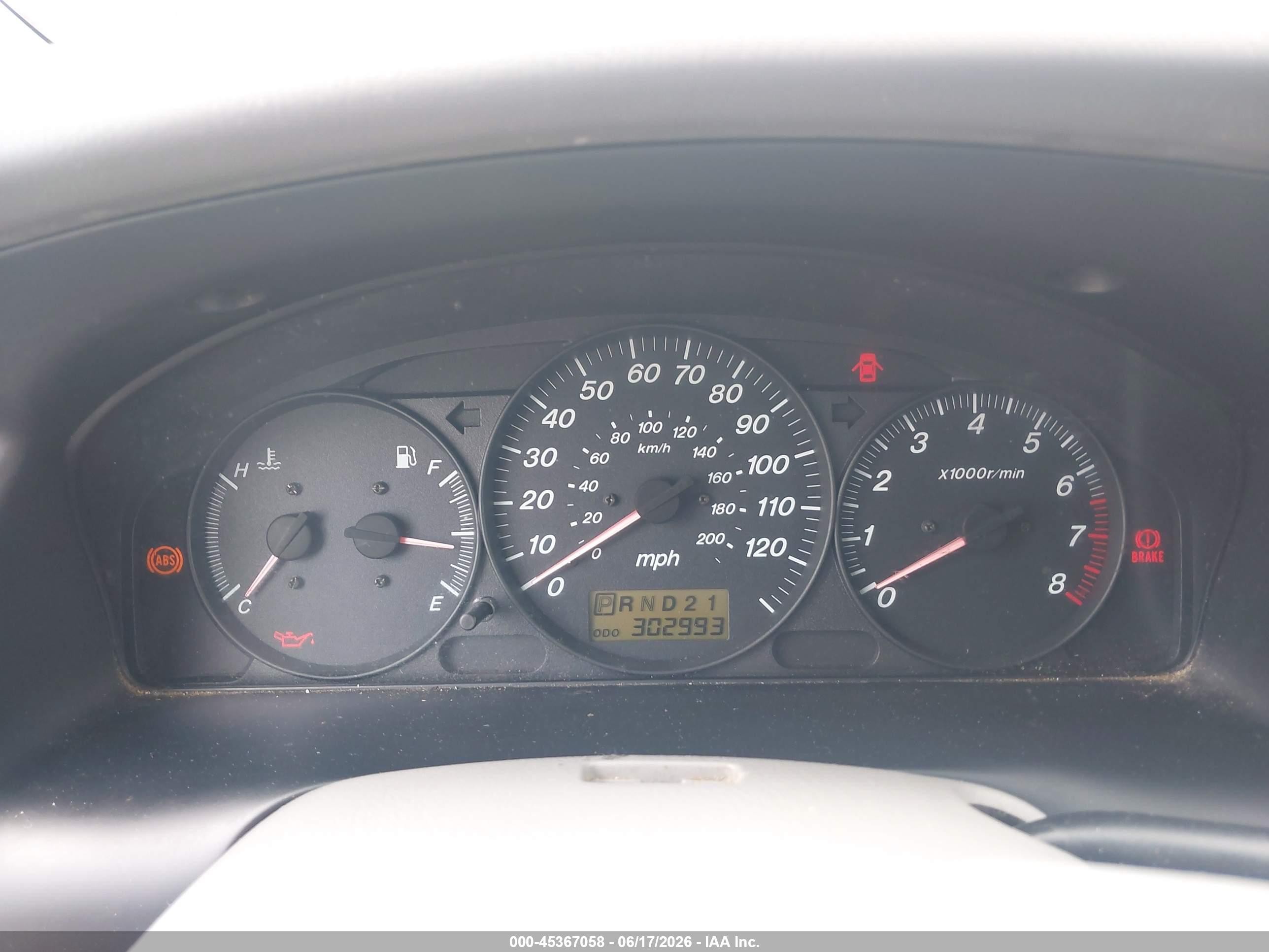 2001 Mazda Mpv Dx/es/lx Silver vin: JM3LW28Y610184015