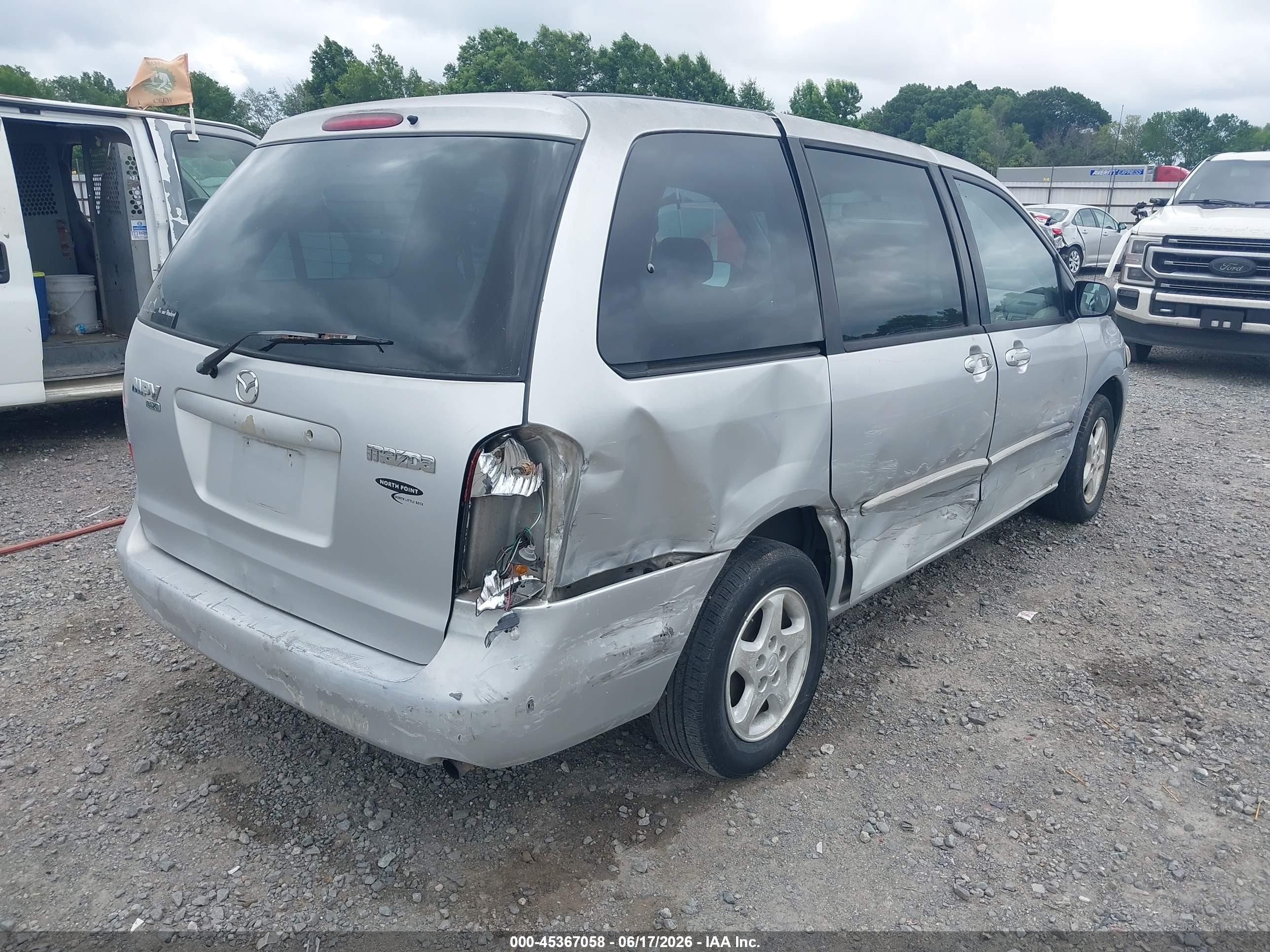 2001 Mazda Mpv Dx/es/lx Silver vin: JM3LW28Y610184015