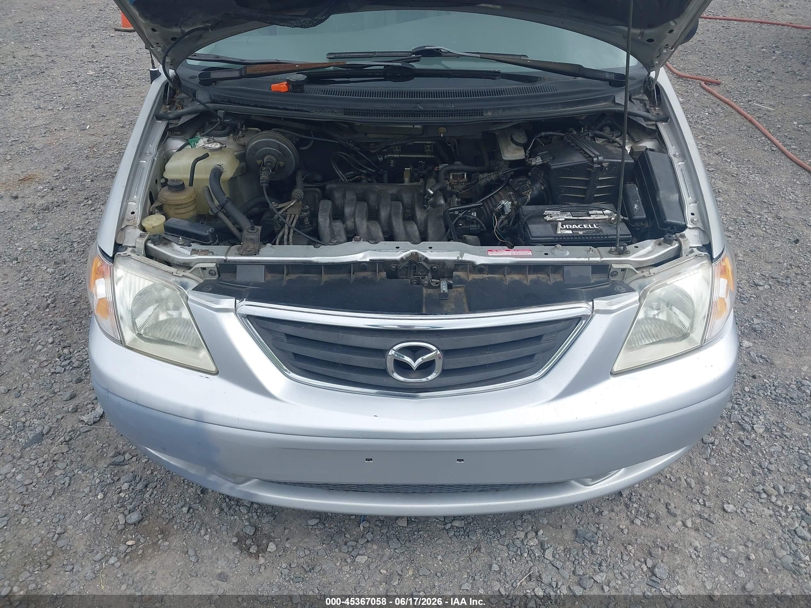 2001 Mazda Mpv Dx/es/lx Silver vin: JM3LW28Y610184015