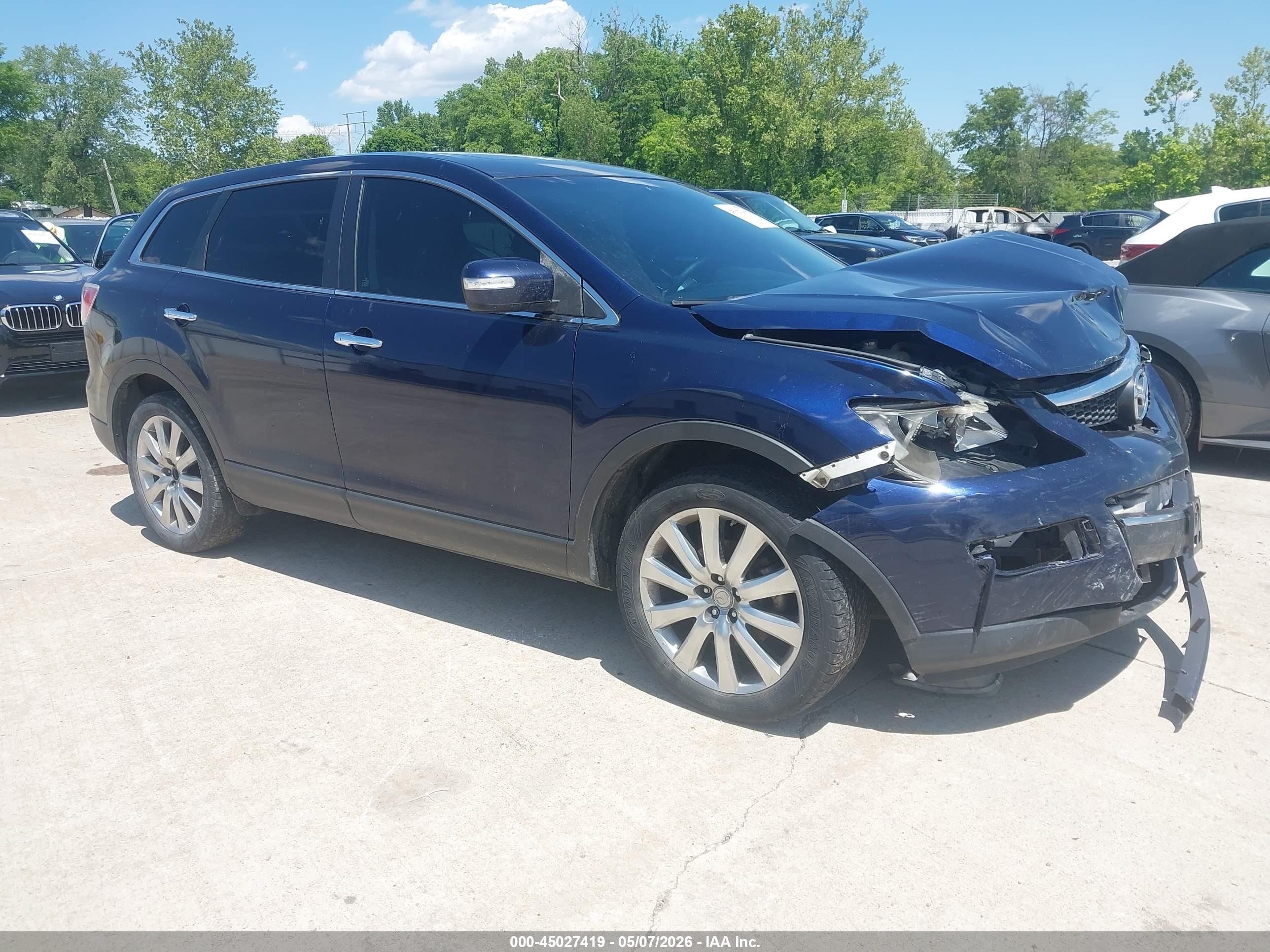 2009 Mazda Cx-9 Grand Touring Blue vin: JM3TB28A090180181