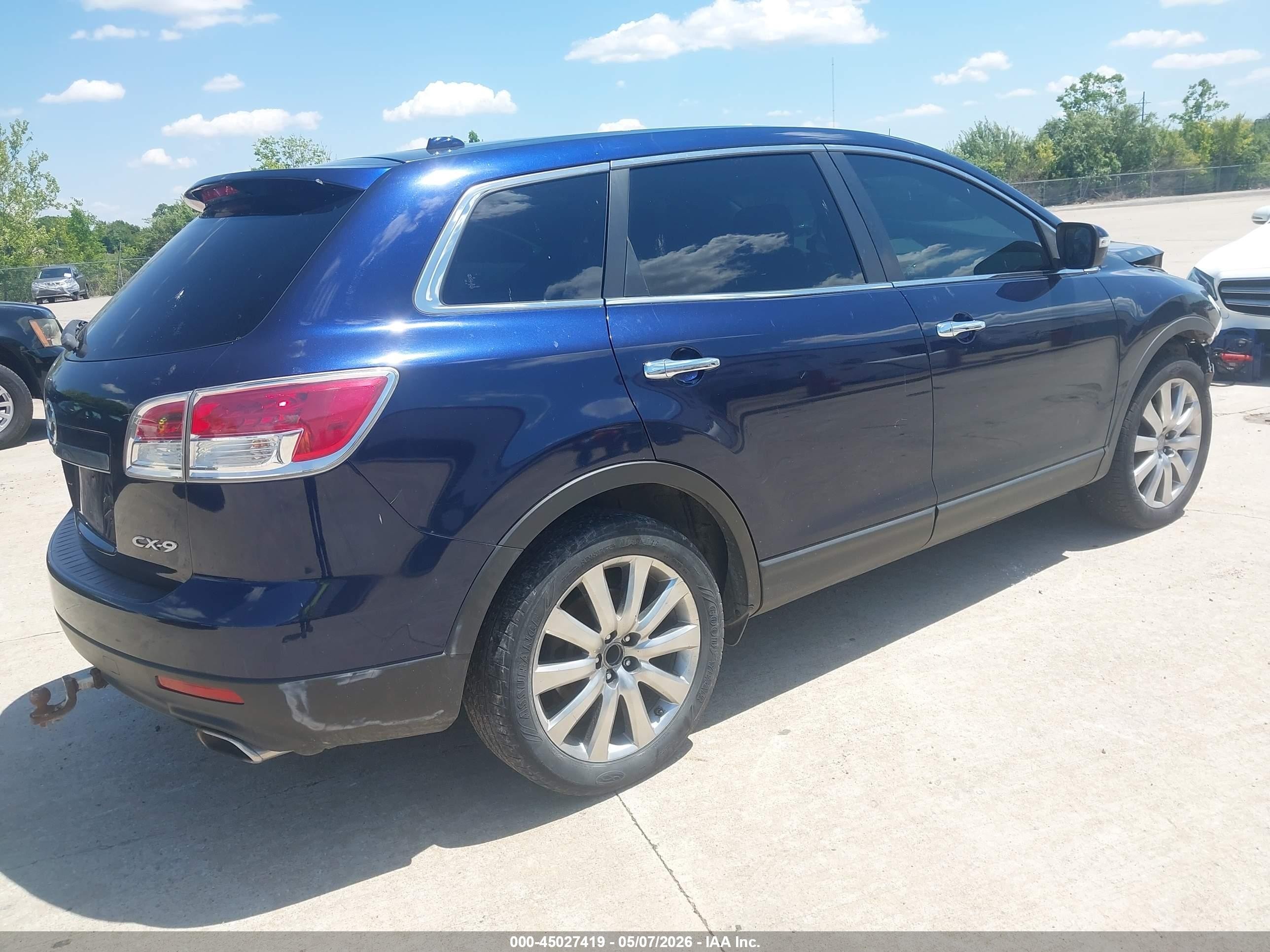 2009 Mazda Cx-9 Grand Touring Blue vin: JM3TB28A090180181