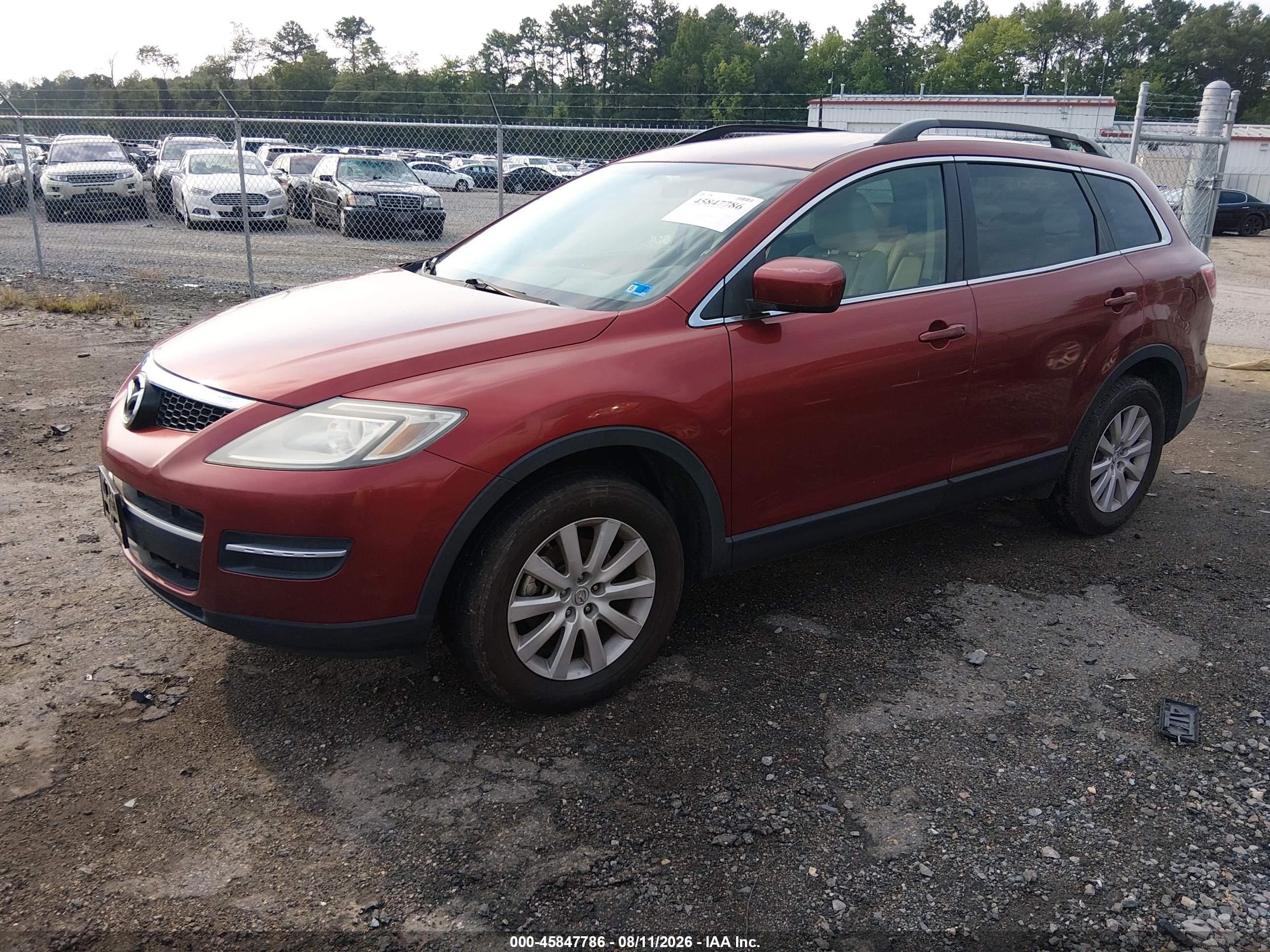2008 Mazda Cx-9 Touring Красный vin: JM3TB28A380159730