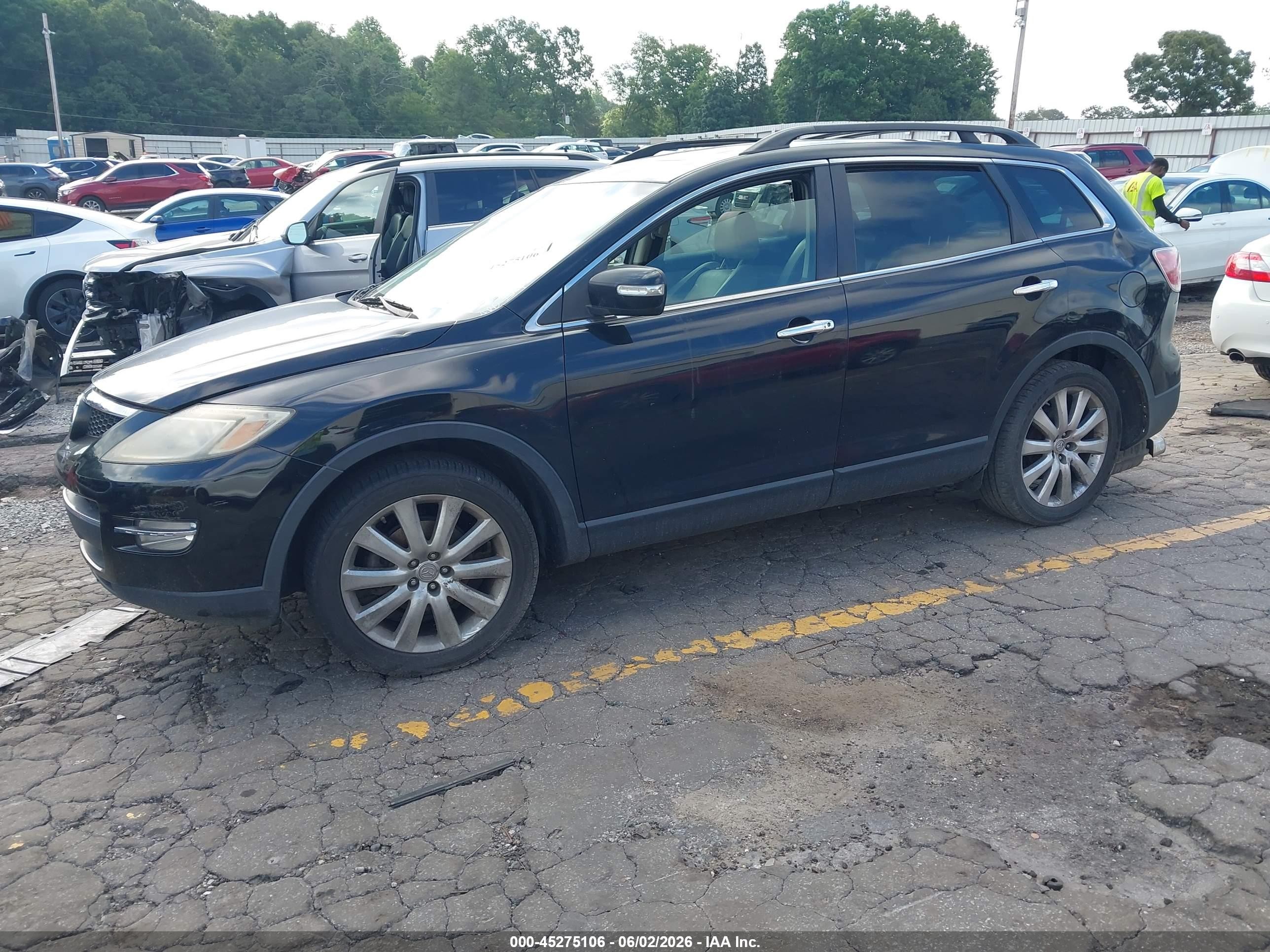 2008 Mazda Cx-9 Grand Touring Black vin: JM3TB28A480158201