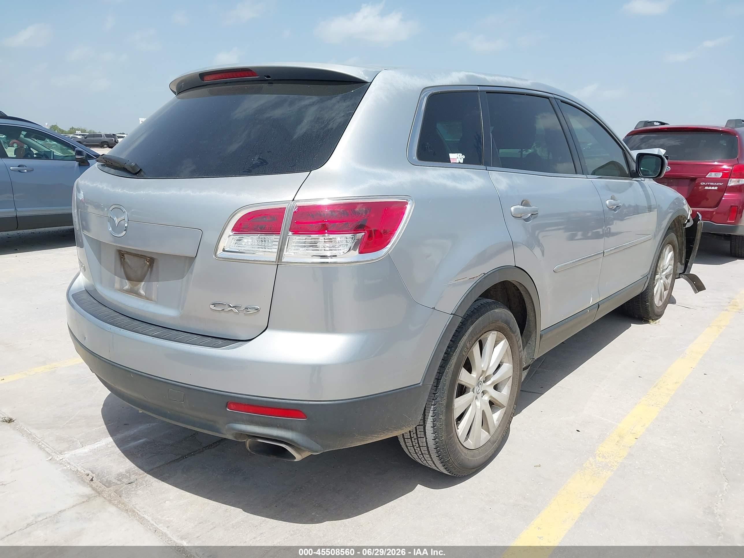 2008 Mazda Cx-9 Sport Silver vin: JM3TB28A580146476