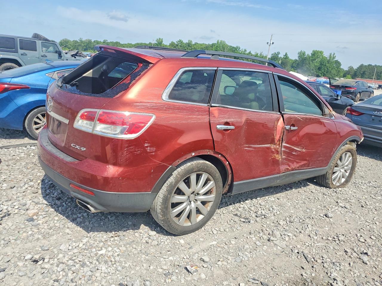 2008 Mazda Cx-9 Burgundy vin: JM3TB28A880136380
