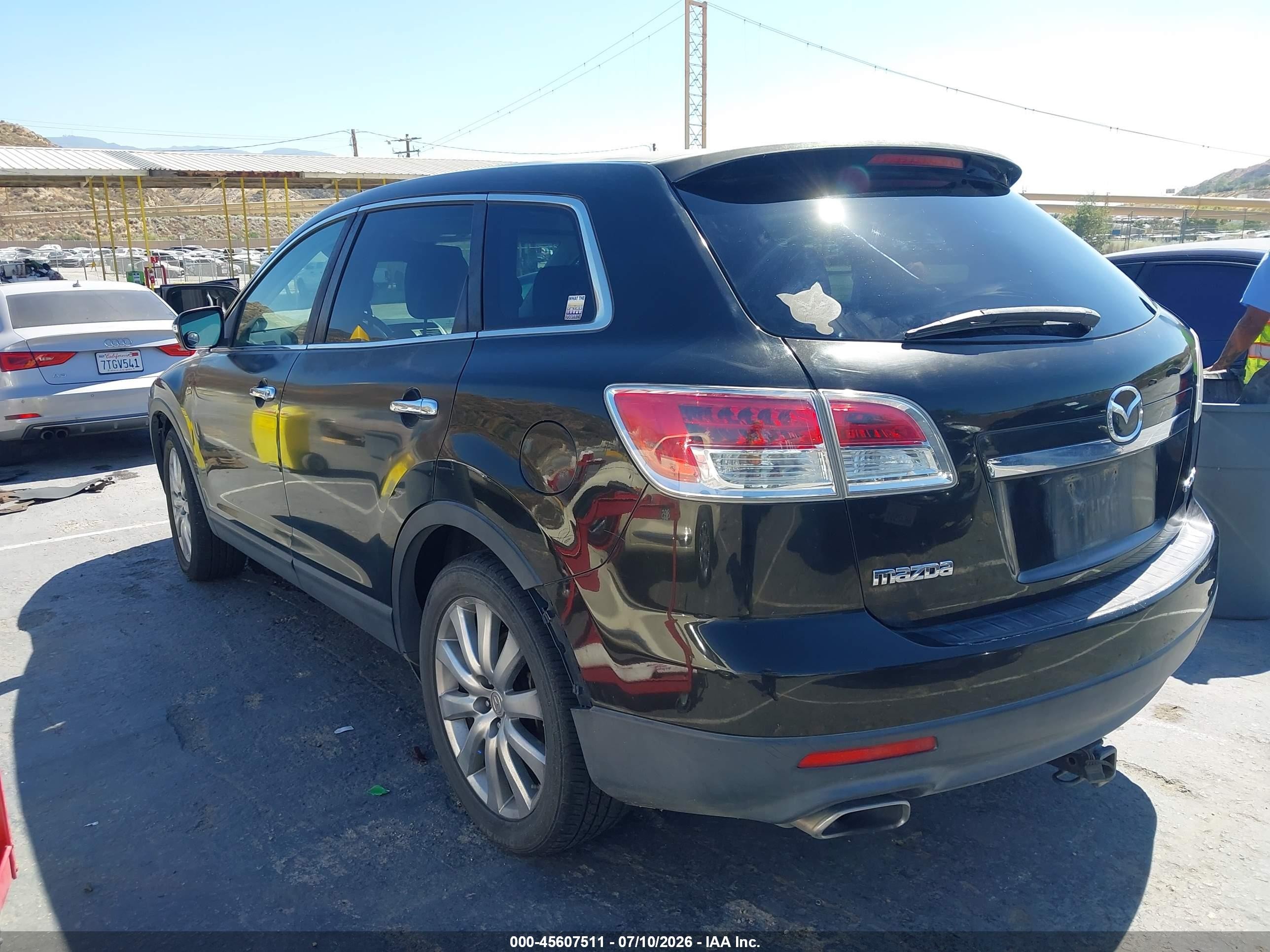 2007 Mazda Cx-9 Grand Touring Black vin: JM3TB28C970120706