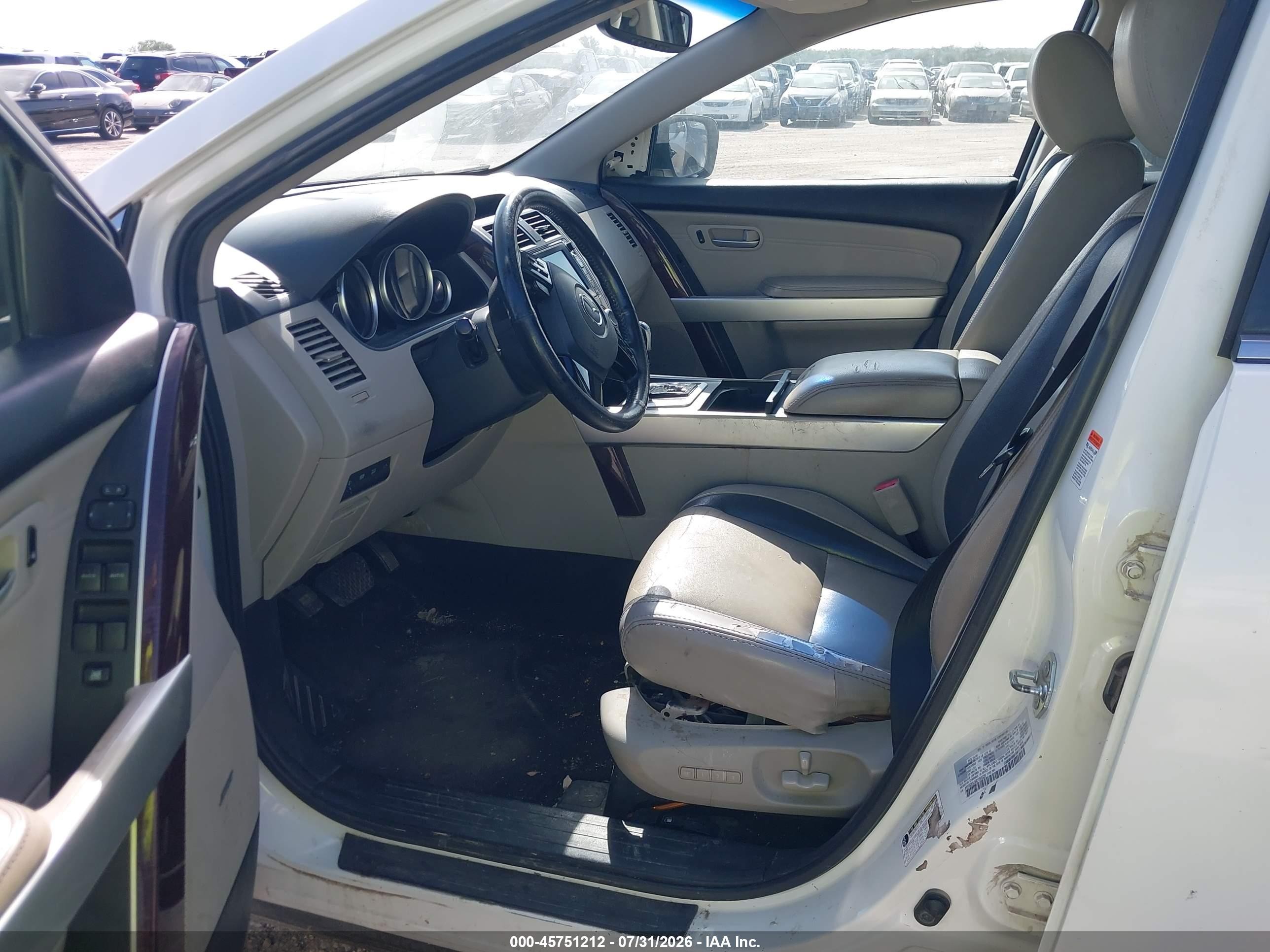 2008 Mazda Cx-9 Grand Touring Белый vin: JM3TB28V580158629