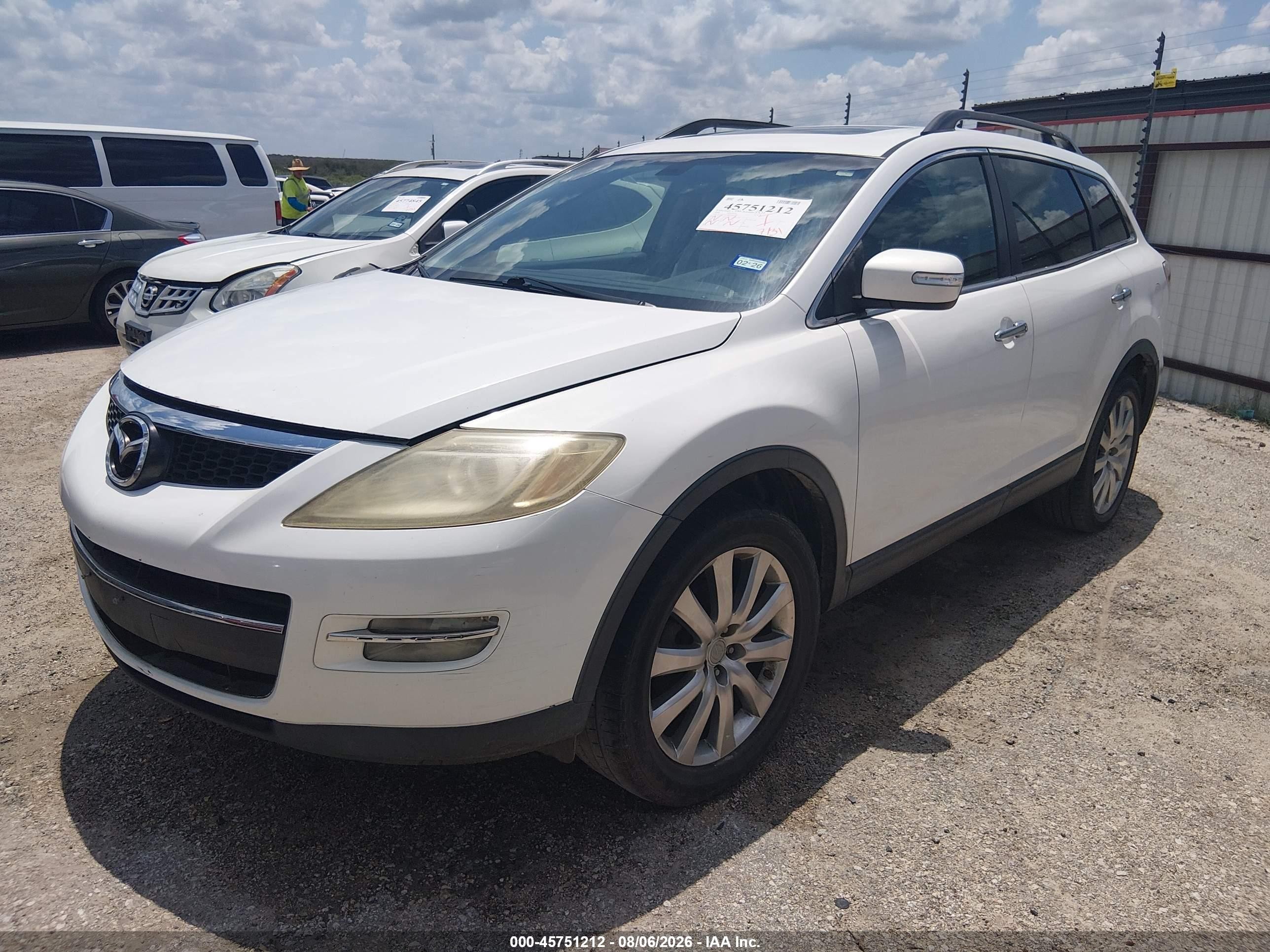 2008 Mazda Cx-9 Grand Touring Белый vin: JM3TB28V580158629