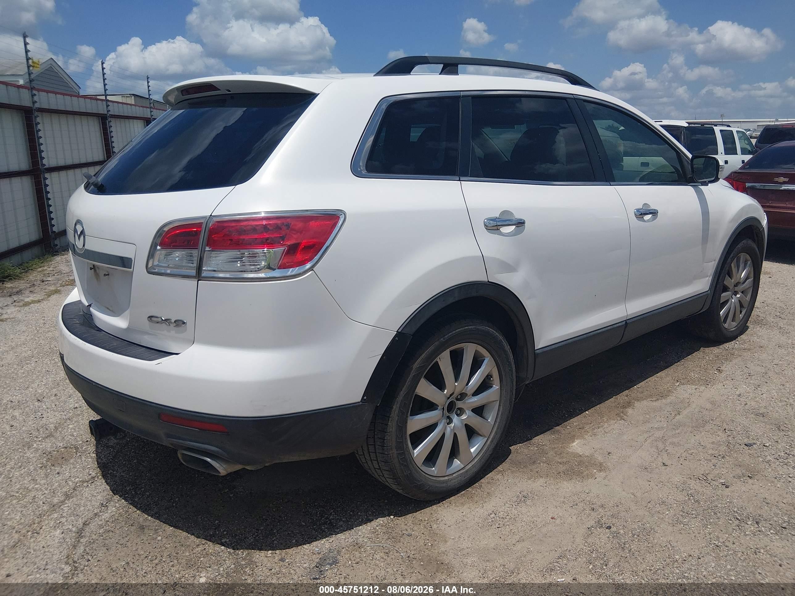 2008 Mazda Cx-9 Grand Touring Белый vin: JM3TB28V580158629