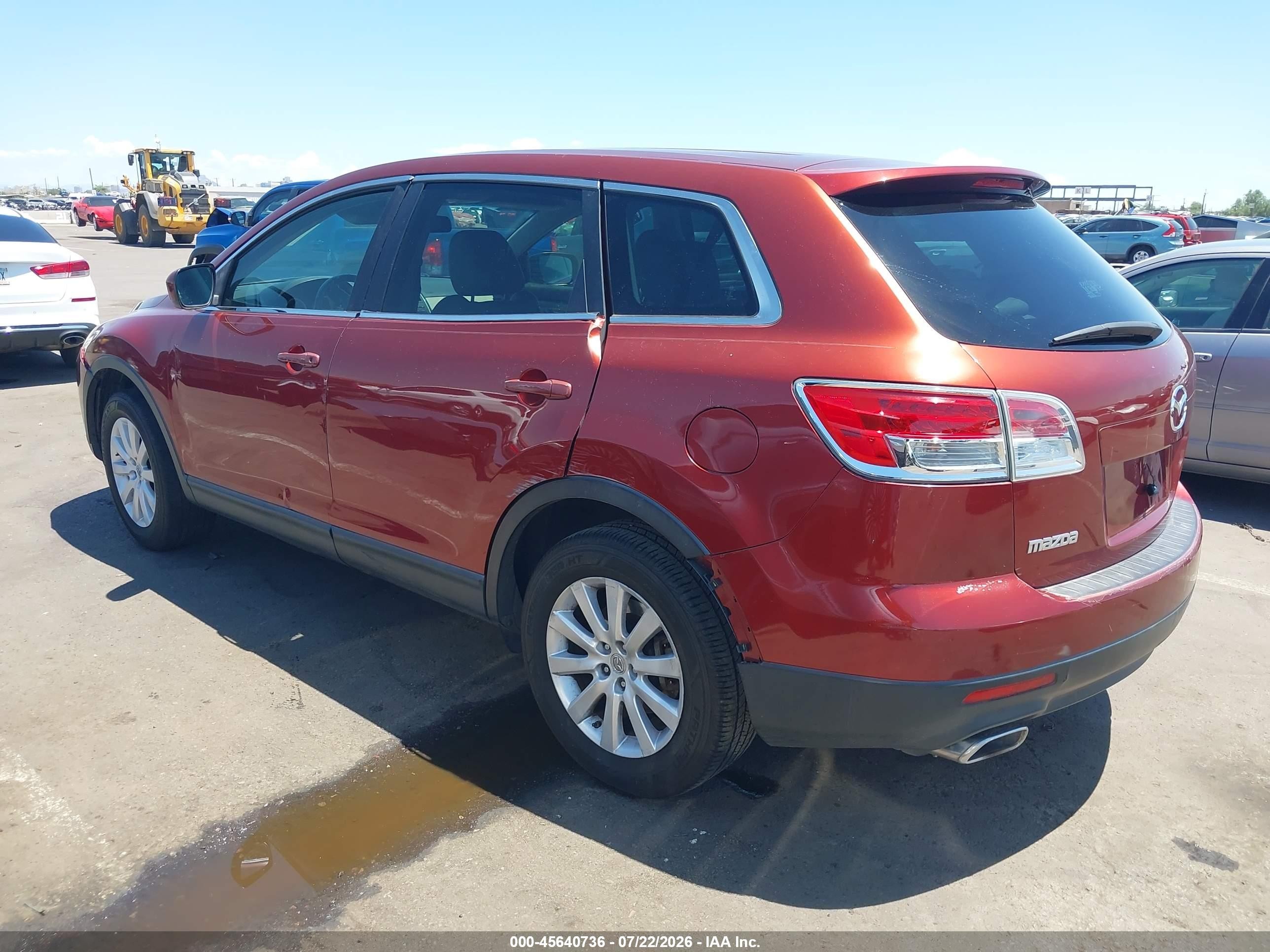 2008 Mazda Cx-9 Touring Red vin: JM3TB28V880146362