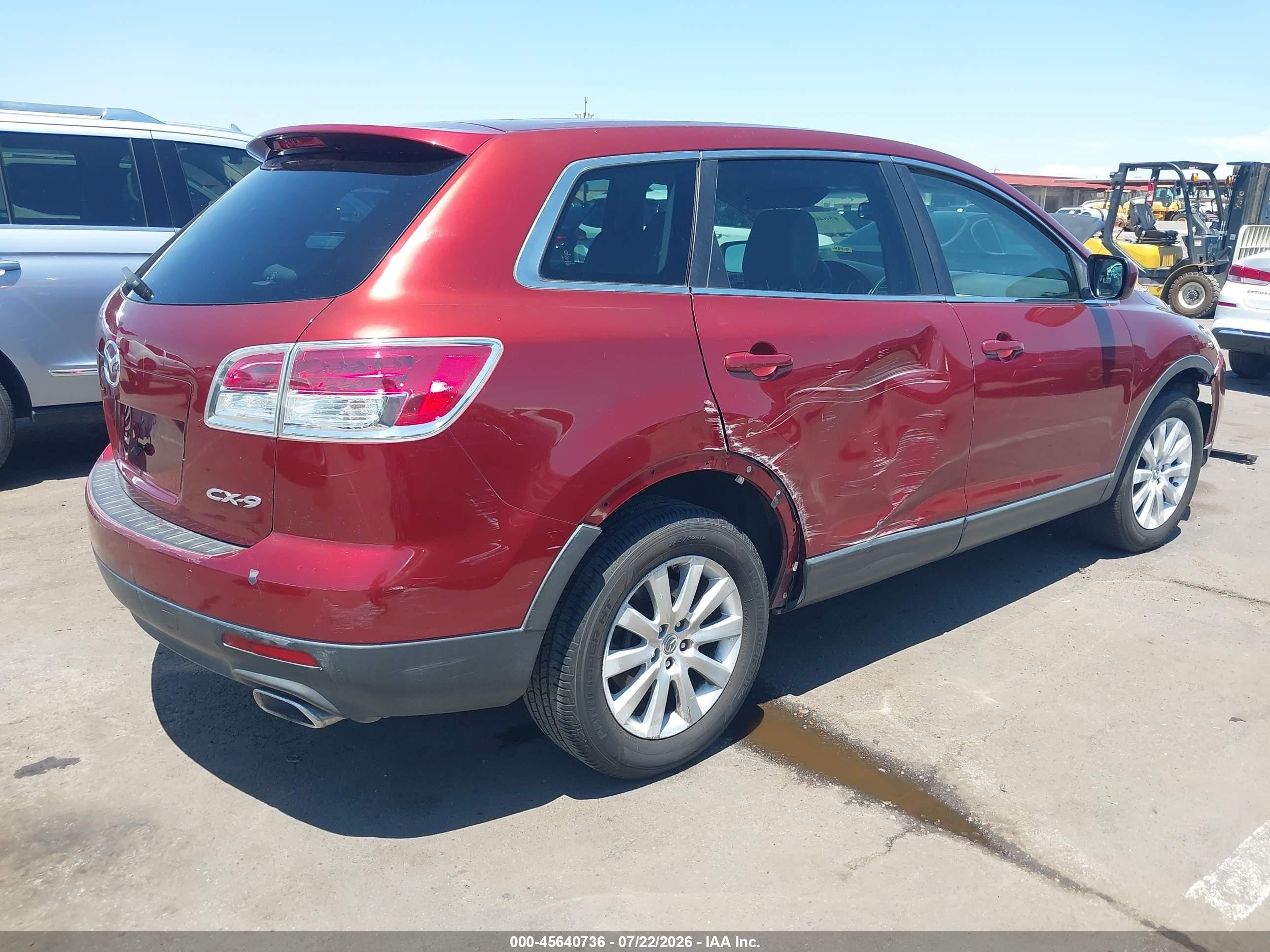 2008 Mazda Cx-9 Touring Red vin: JM3TB28V880146362