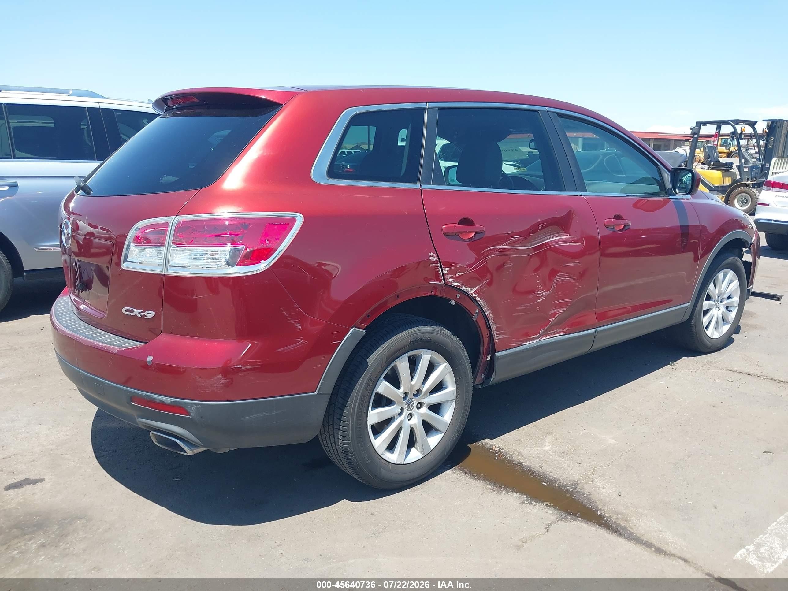 2008 Mazda Cx-9 Touring Red vin: JM3TB28V880146362