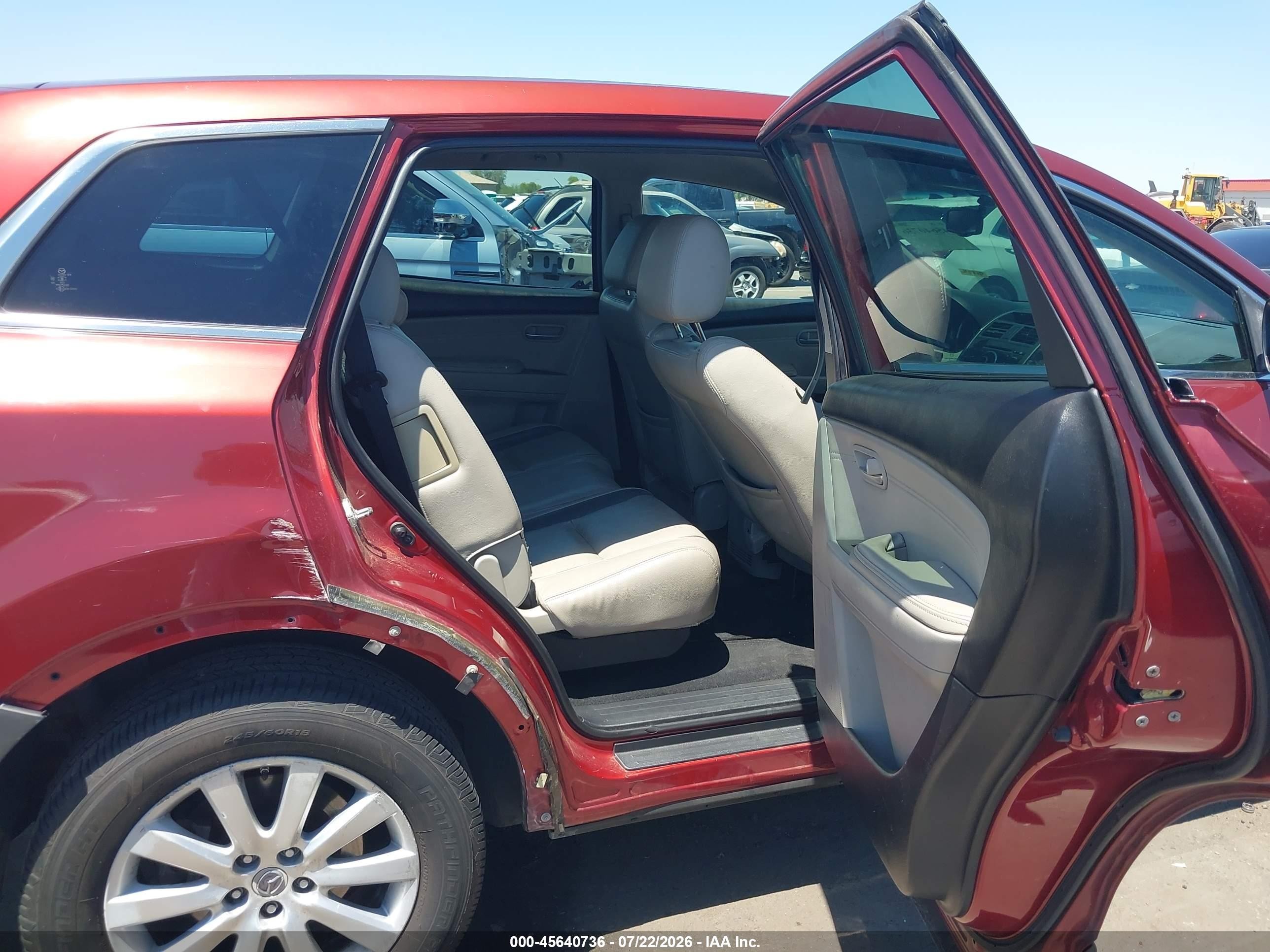 2008 Mazda Cx-9 Touring Red vin: JM3TB28V880146362