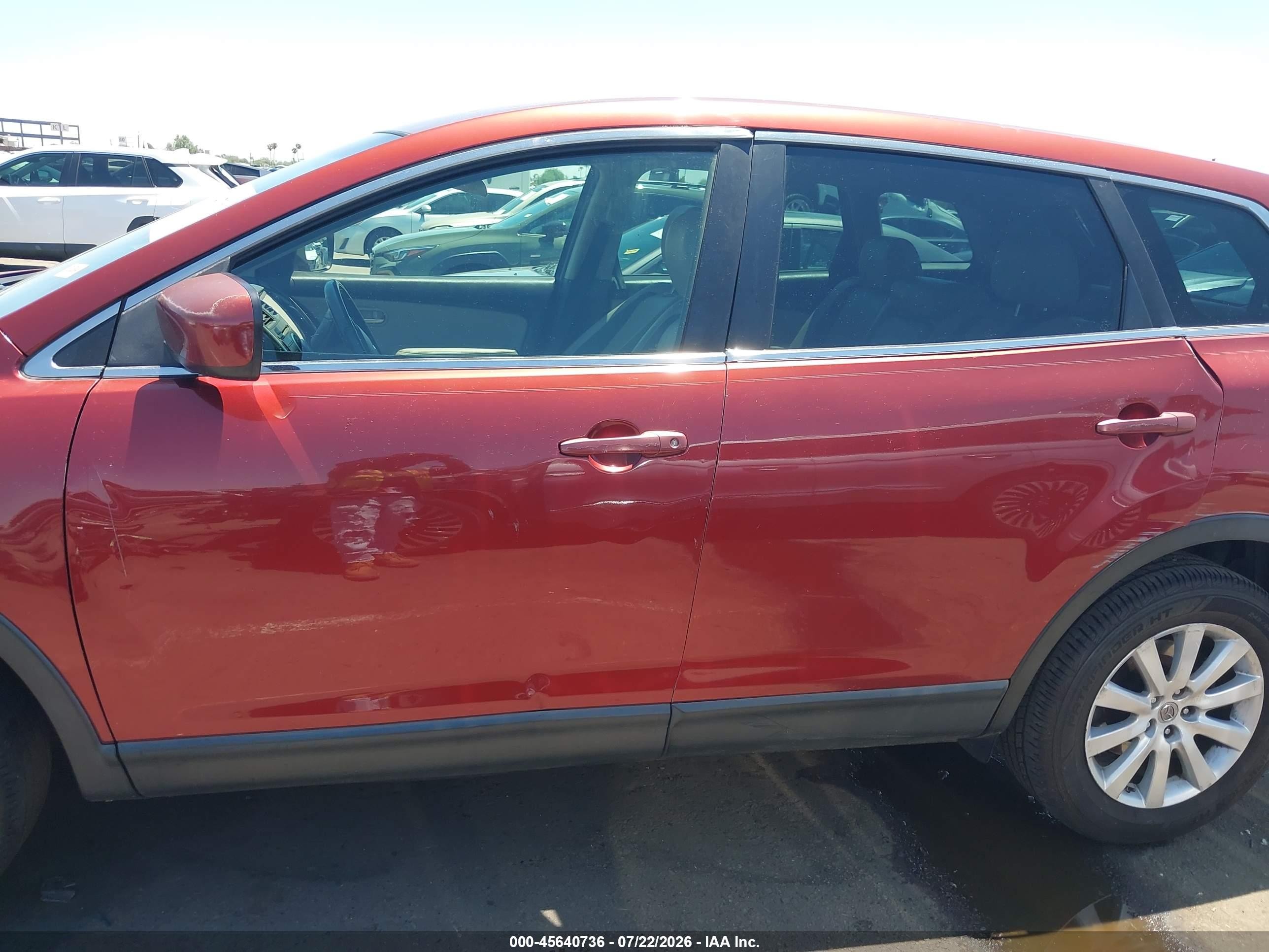 2008 Mazda Cx-9 Touring Red vin: JM3TB28V880146362