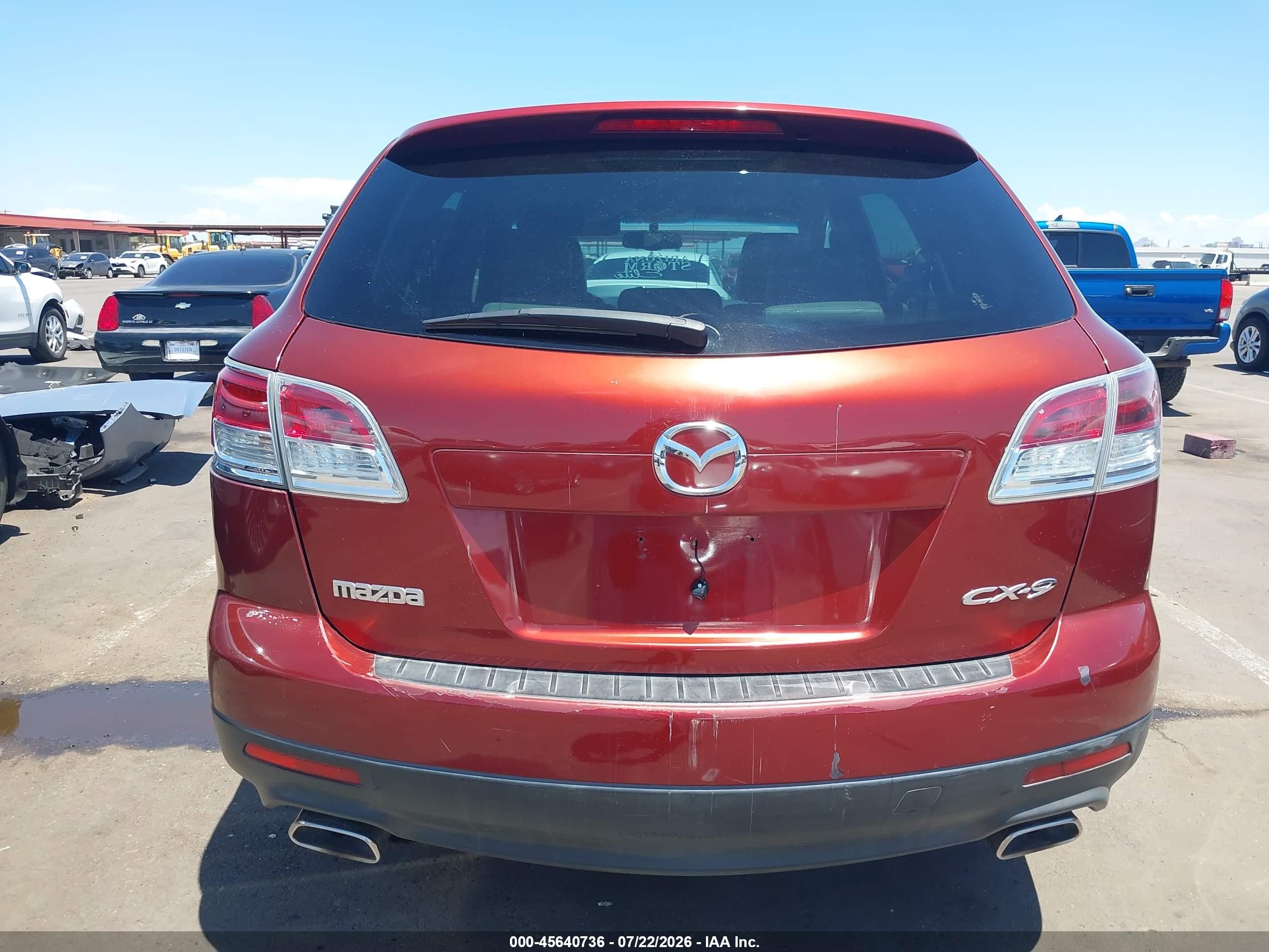 2008 Mazda Cx-9 Touring Red vin: JM3TB28V880146362