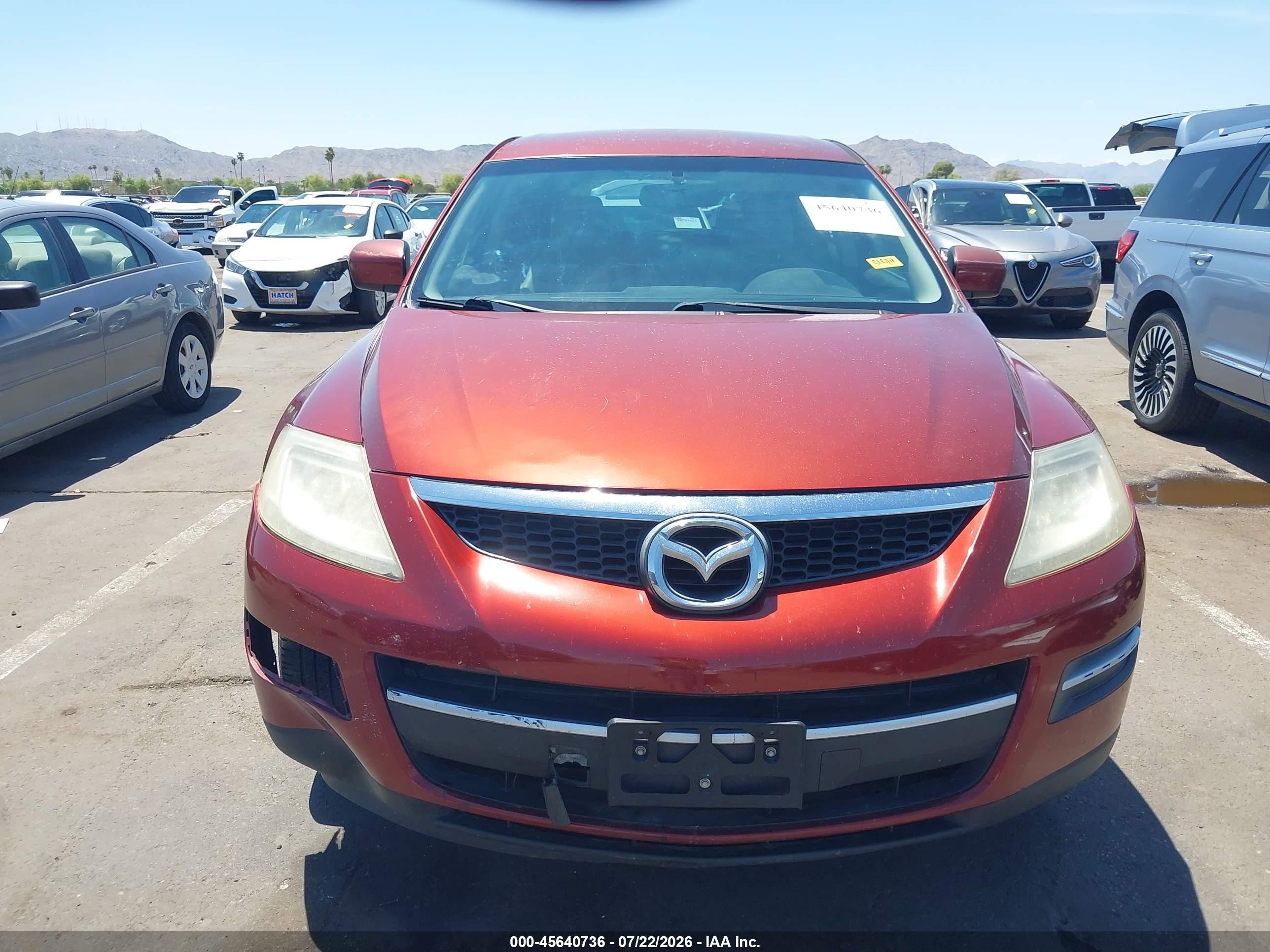 2008 Mazda Cx-9 Touring Red vin: JM3TB28V880146362