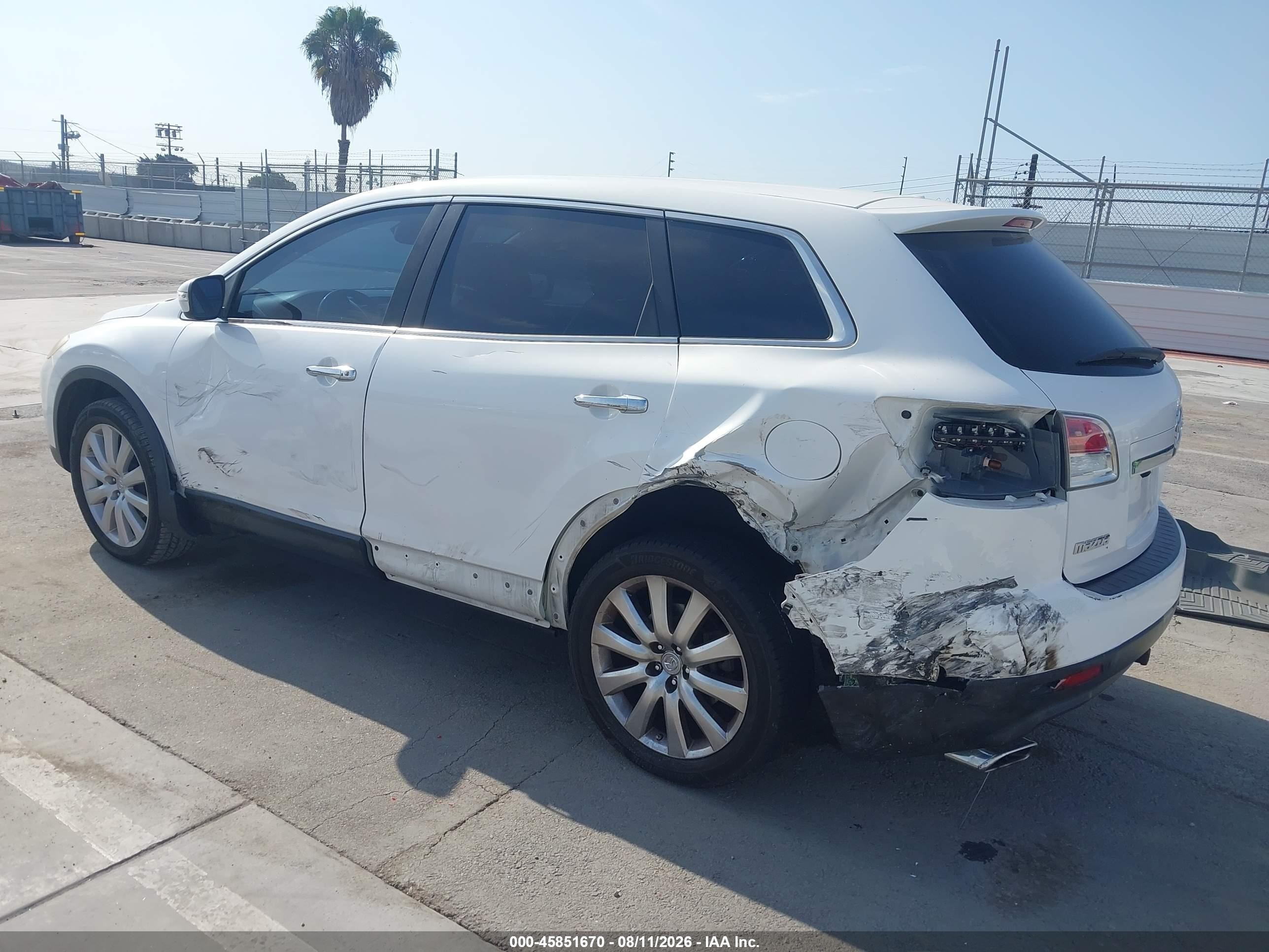 2009 Mazda Cx-9 Grand Touring White vin: JM3TB28V990177654