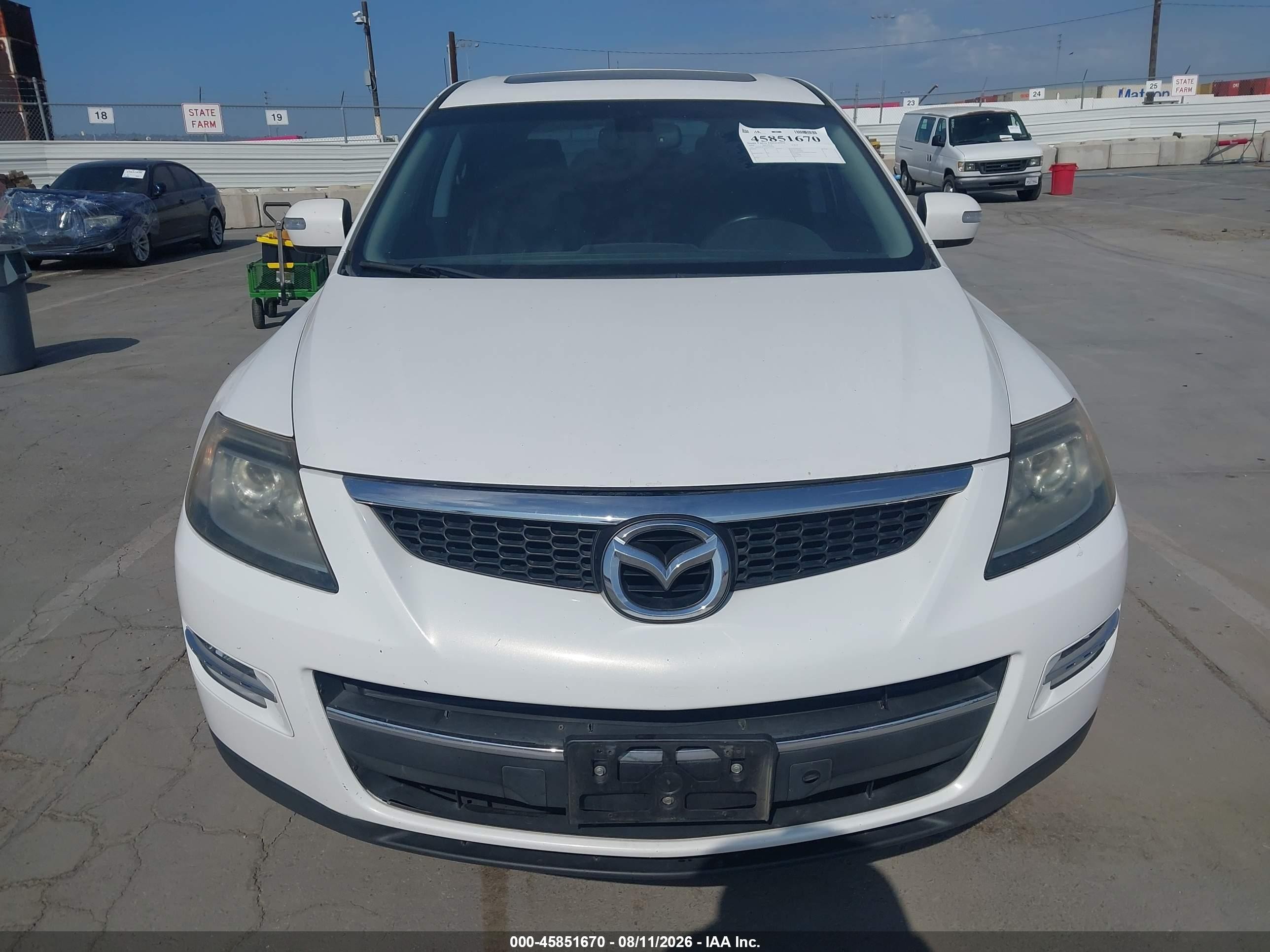 2009 Mazda Cx-9 Grand Touring White vin: JM3TB28V990177654