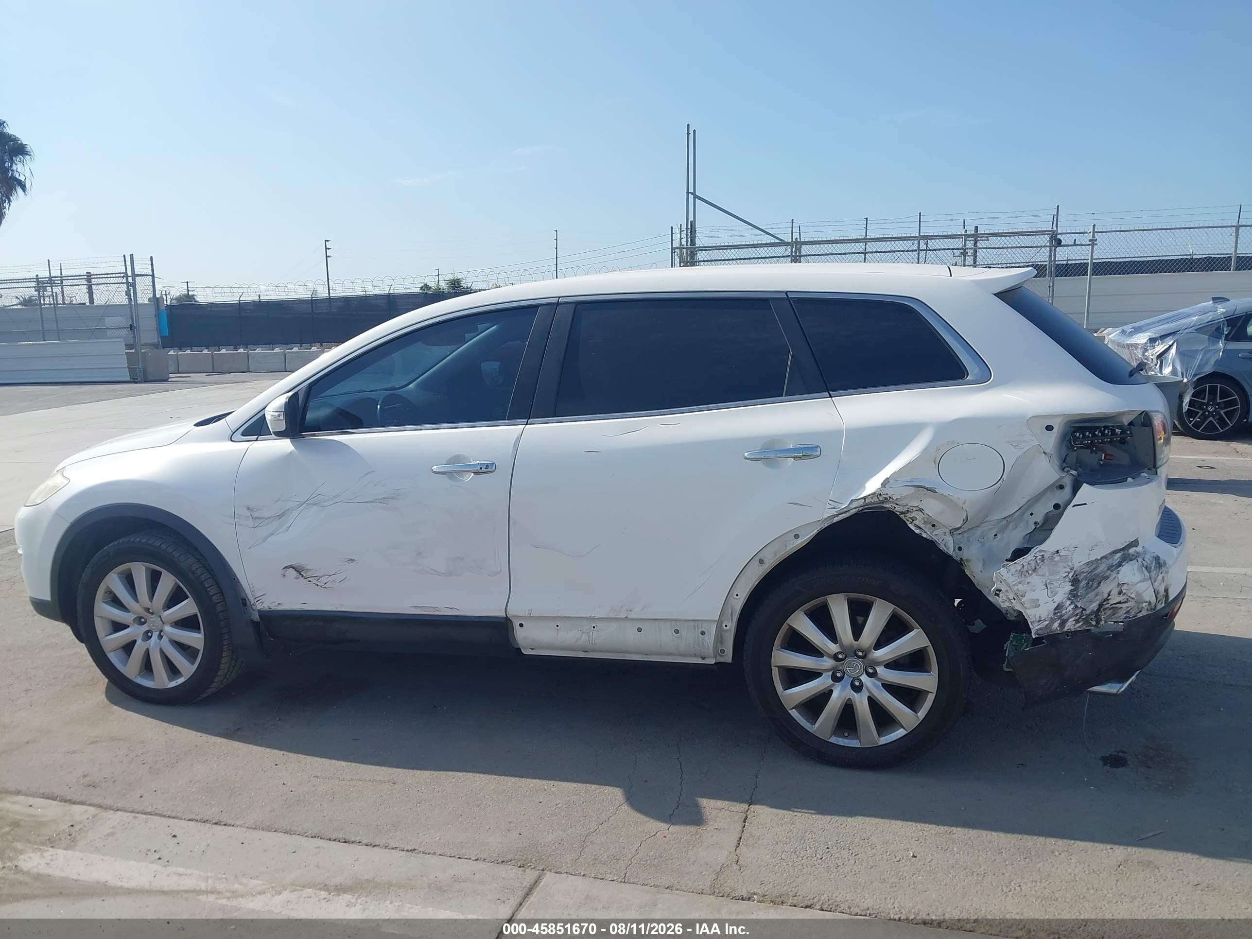 2009 Mazda Cx-9 Grand Touring White vin: JM3TB28V990177654