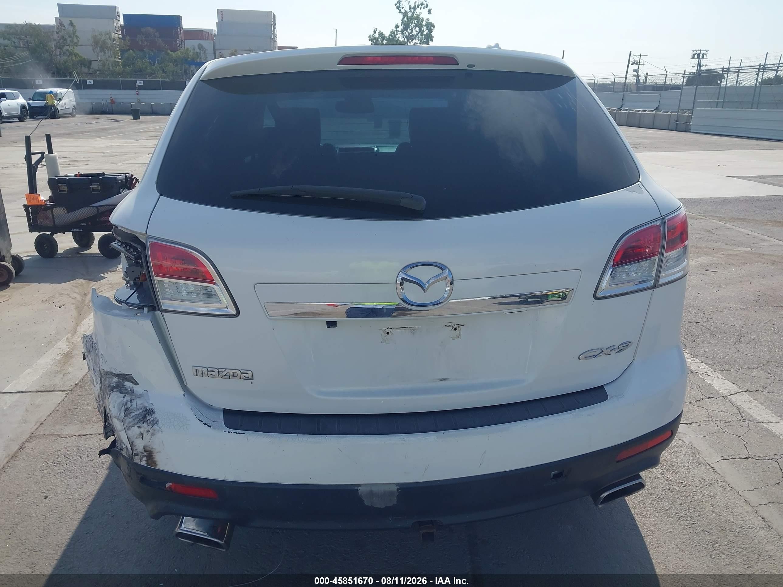 2009 Mazda Cx-9 Grand Touring White vin: JM3TB28V990177654