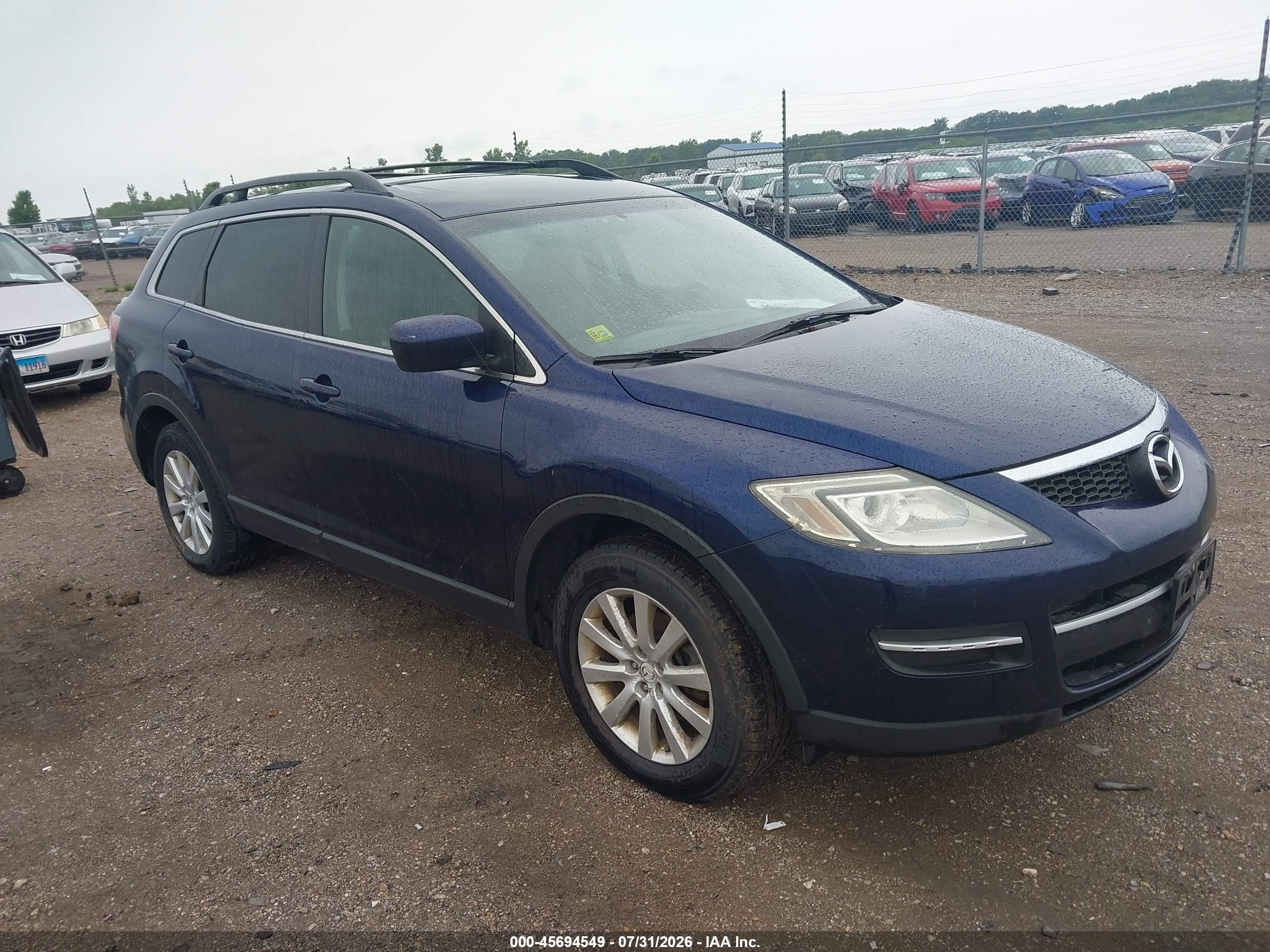 2007 Mazda Cx-9 Touring Blue vin: JM3TB28Y270120123