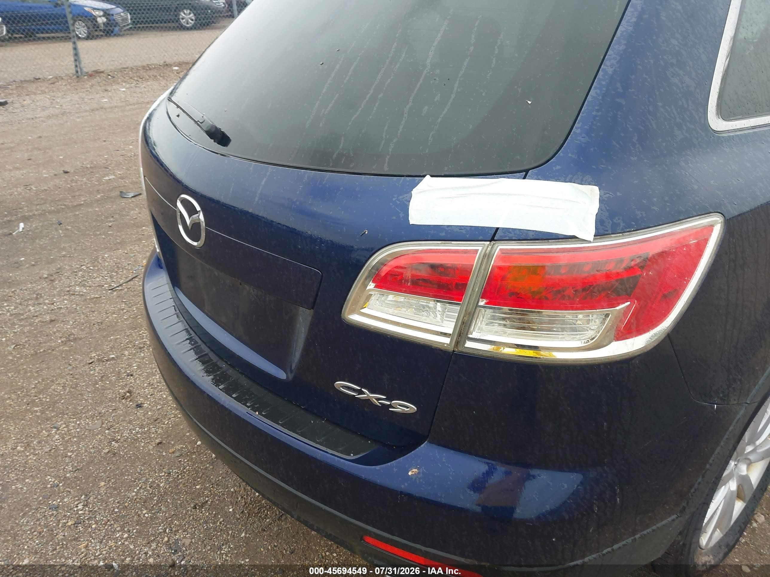 2007 Mazda Cx-9 Touring Blue vin: JM3TB28Y270120123