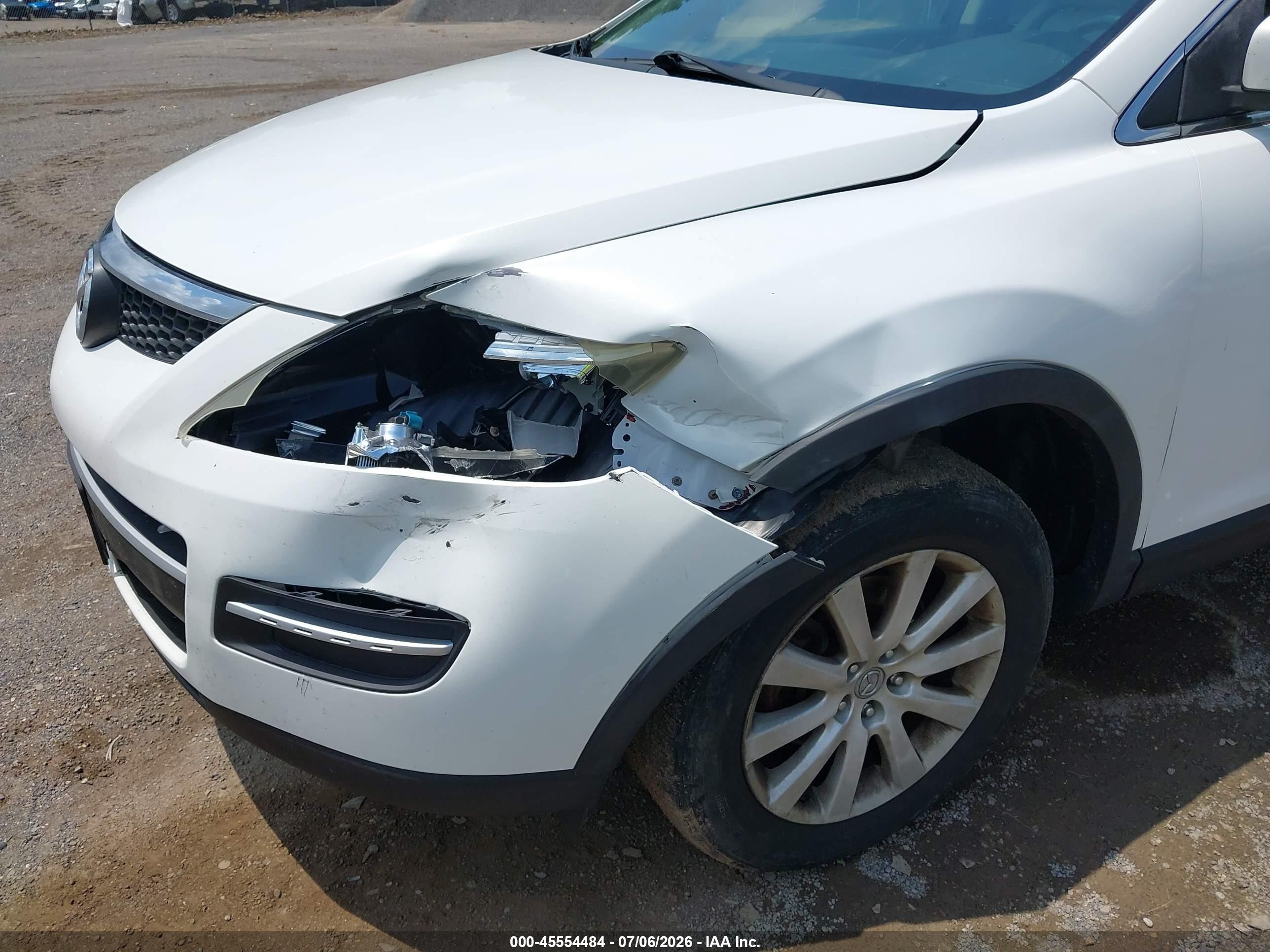 2007 Mazda Cx-9 Touring White vin: JM3TB28Y770116455