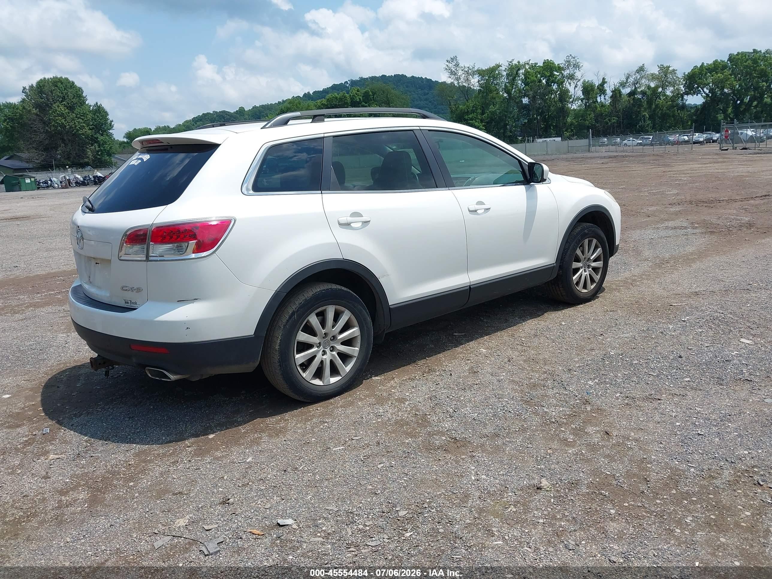 2007 Mazda Cx-9 Touring White vin: JM3TB28Y770116455