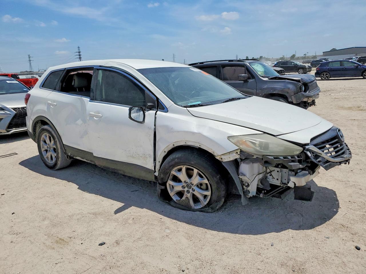 2015 Mazda Cx-9 White vin: JM3TB2BA2F0455876