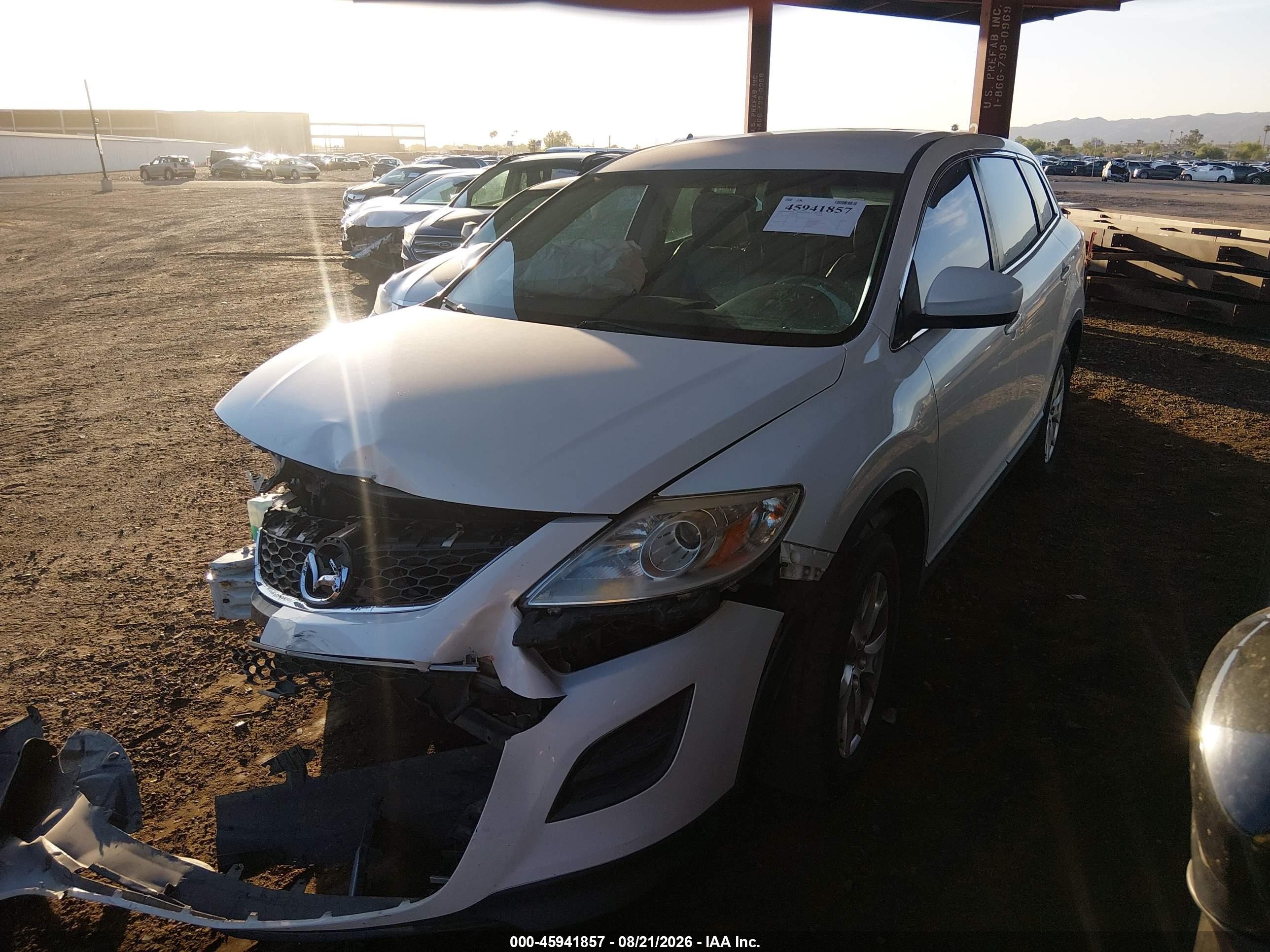2012 Mazda Cx-9 Sport White vin: JM3TB2BA3C0334625
