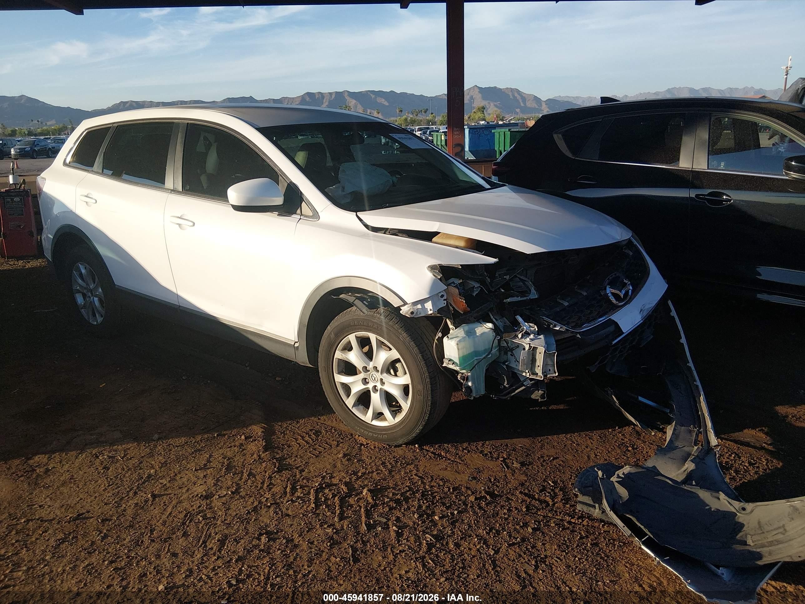 2012 Mazda Cx-9 Sport White vin: JM3TB2BA3C0334625