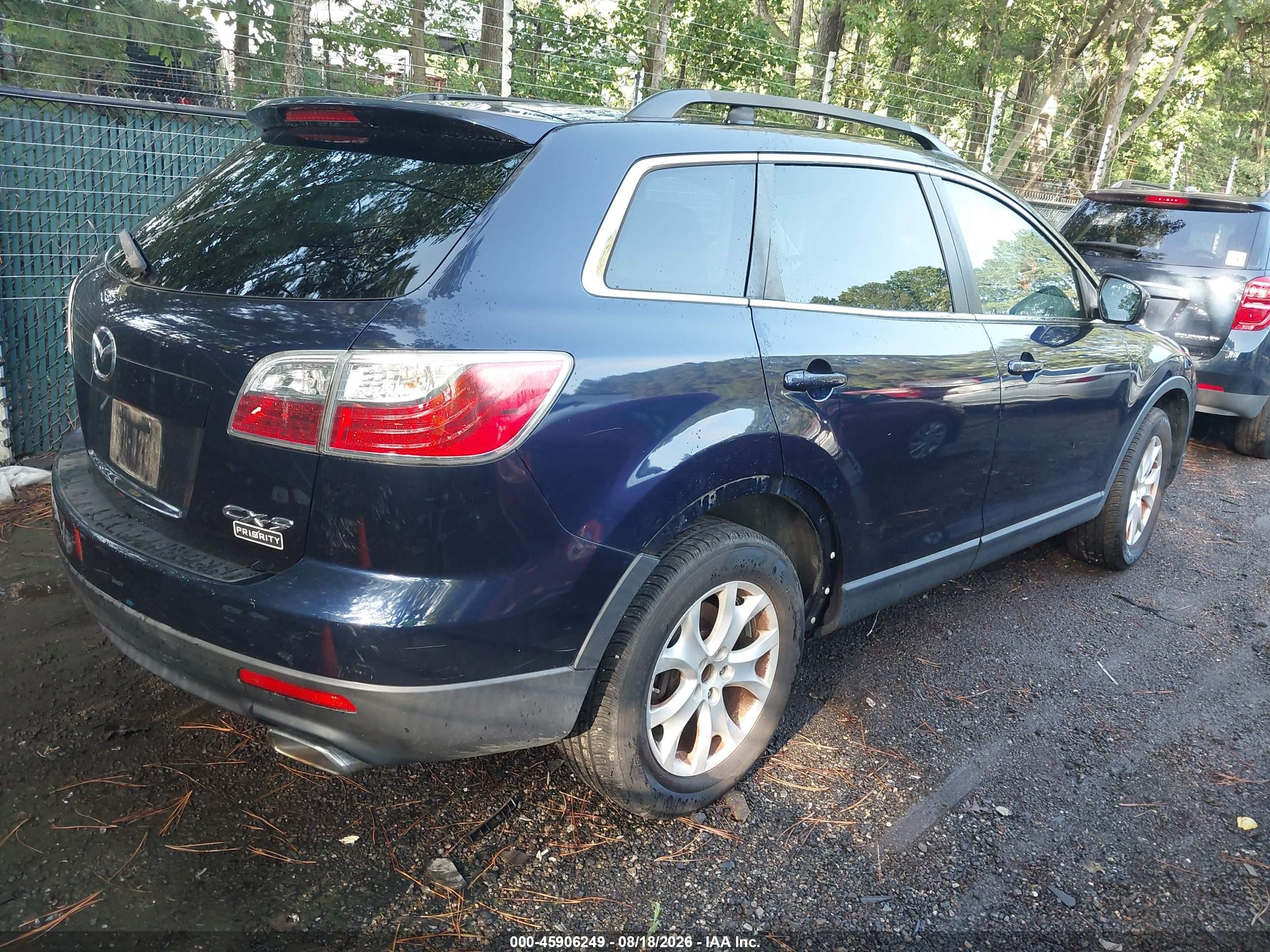 2012 Mazda Cx-9 Sport Dark Blue vin: JM3TB2BA6C0362659