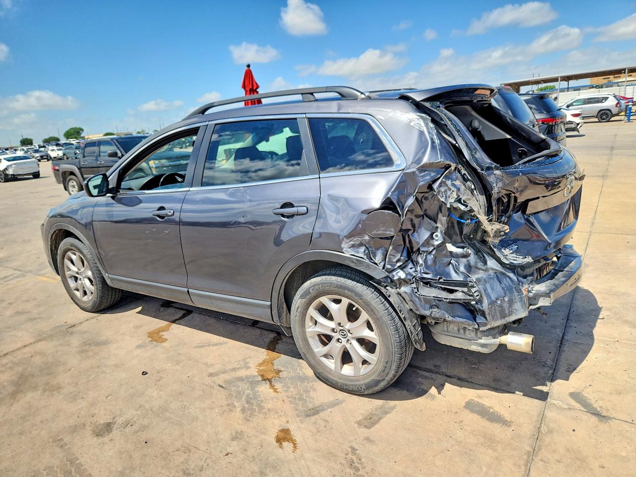 2015 Mazda Cx-9 Gray vin: JM3TB2BA7F0460247