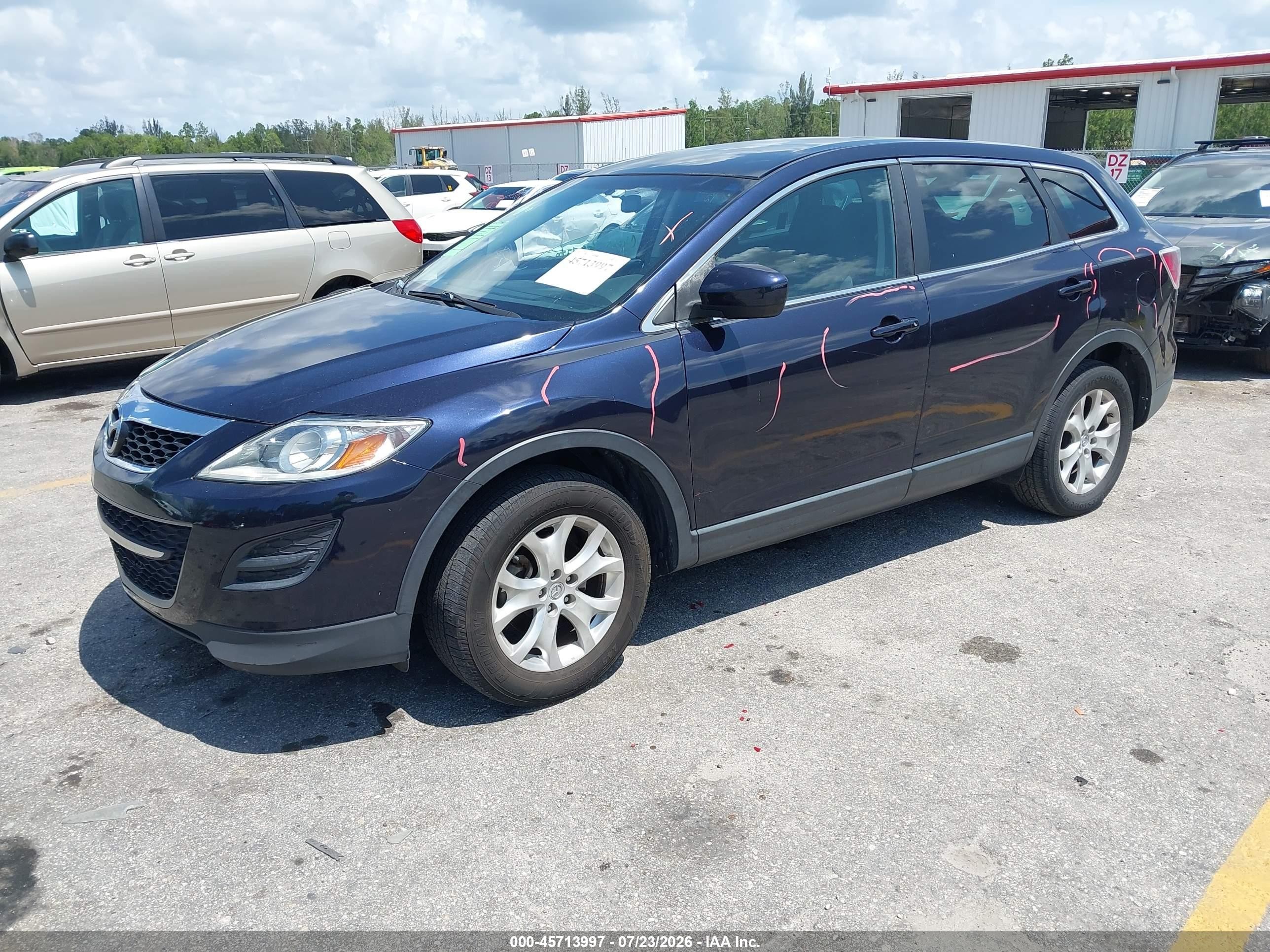 2012 Mazda Cx-9 Sport Dark Blue vin: JM3TB2BV5C0369220