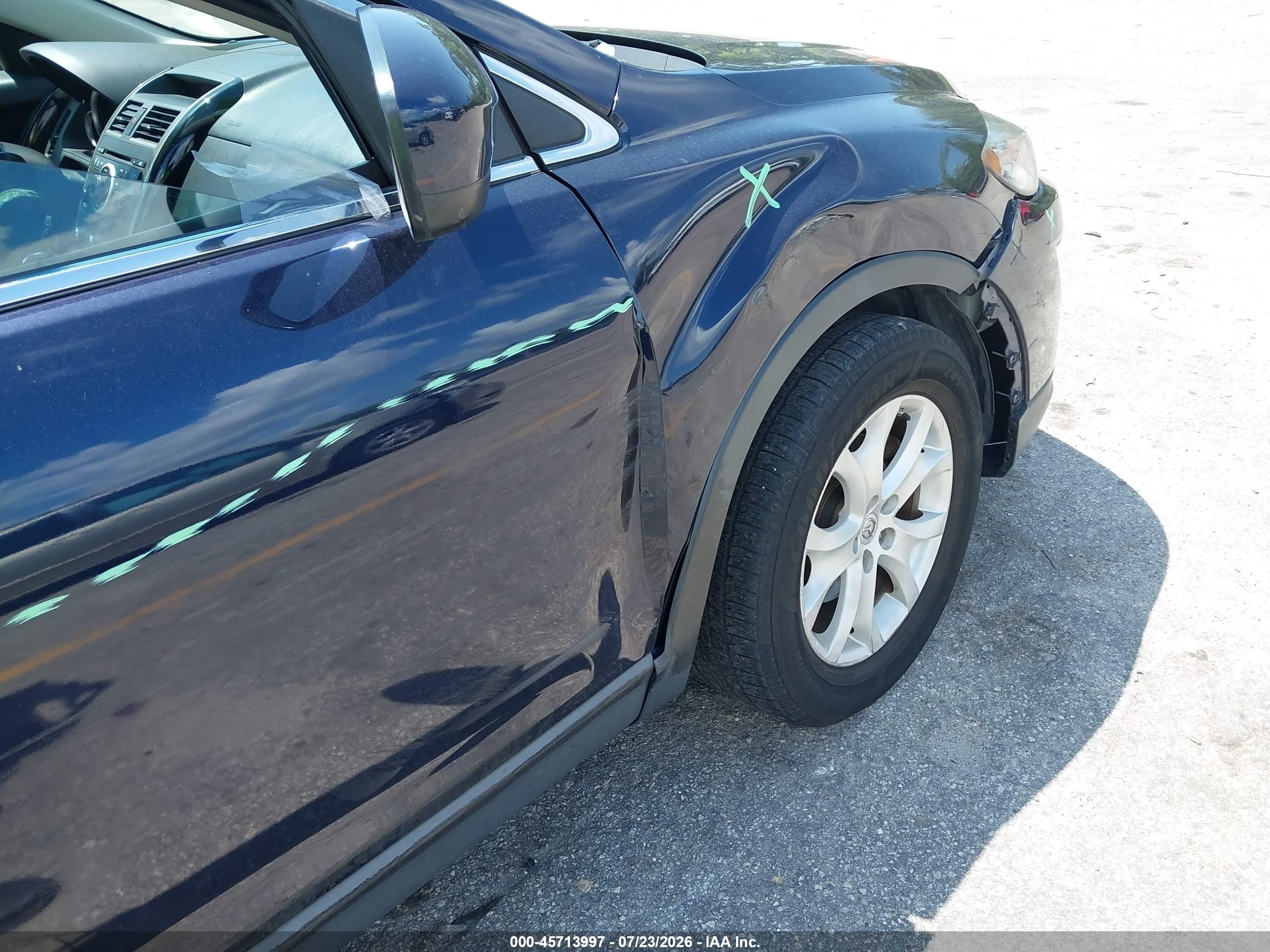 2012 Mazda Cx-9 Sport Dark Blue vin: JM3TB2BV5C0369220