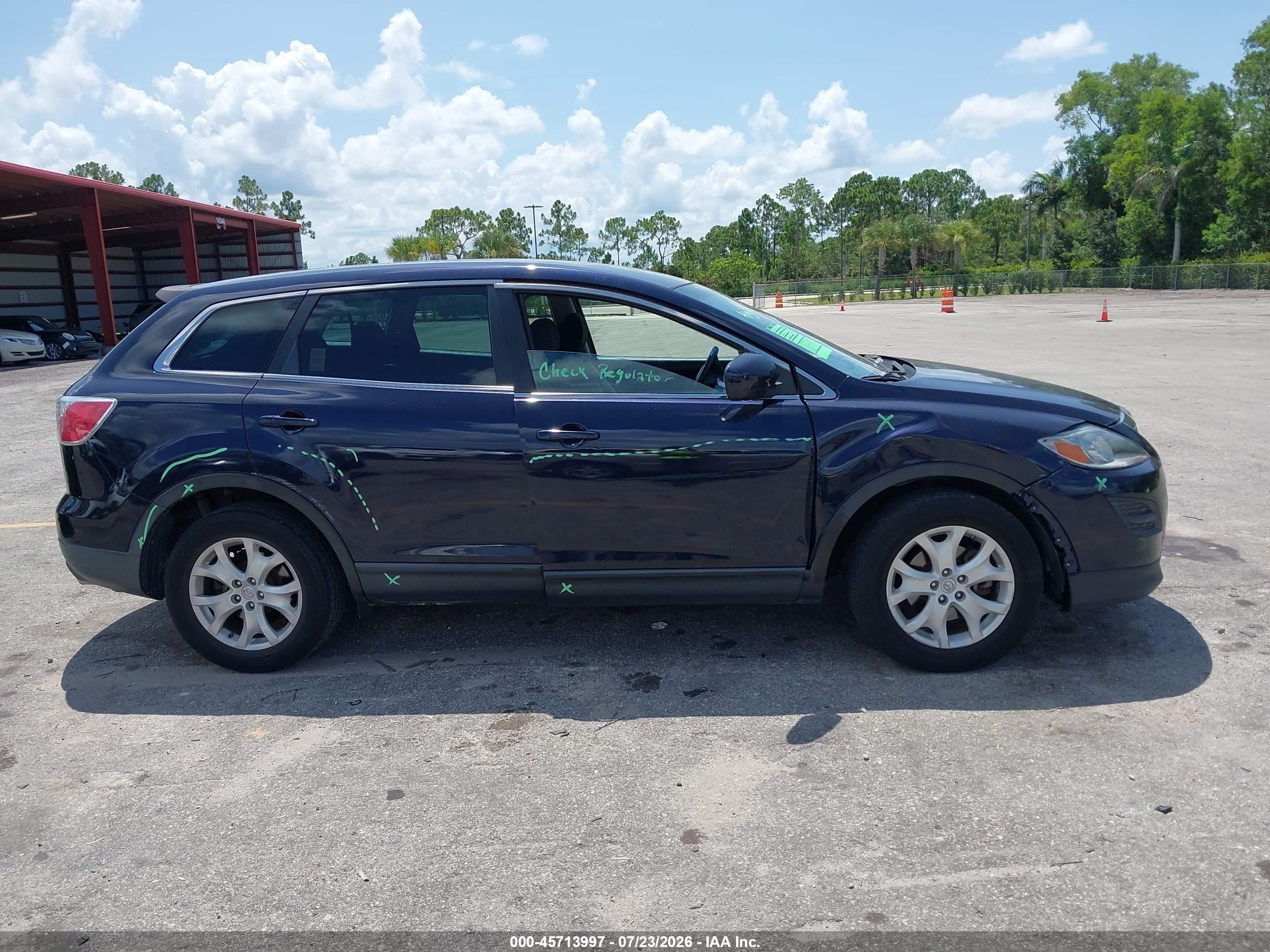 2012 Mazda Cx-9 Sport Dark Blue vin: JM3TB2BV5C0369220